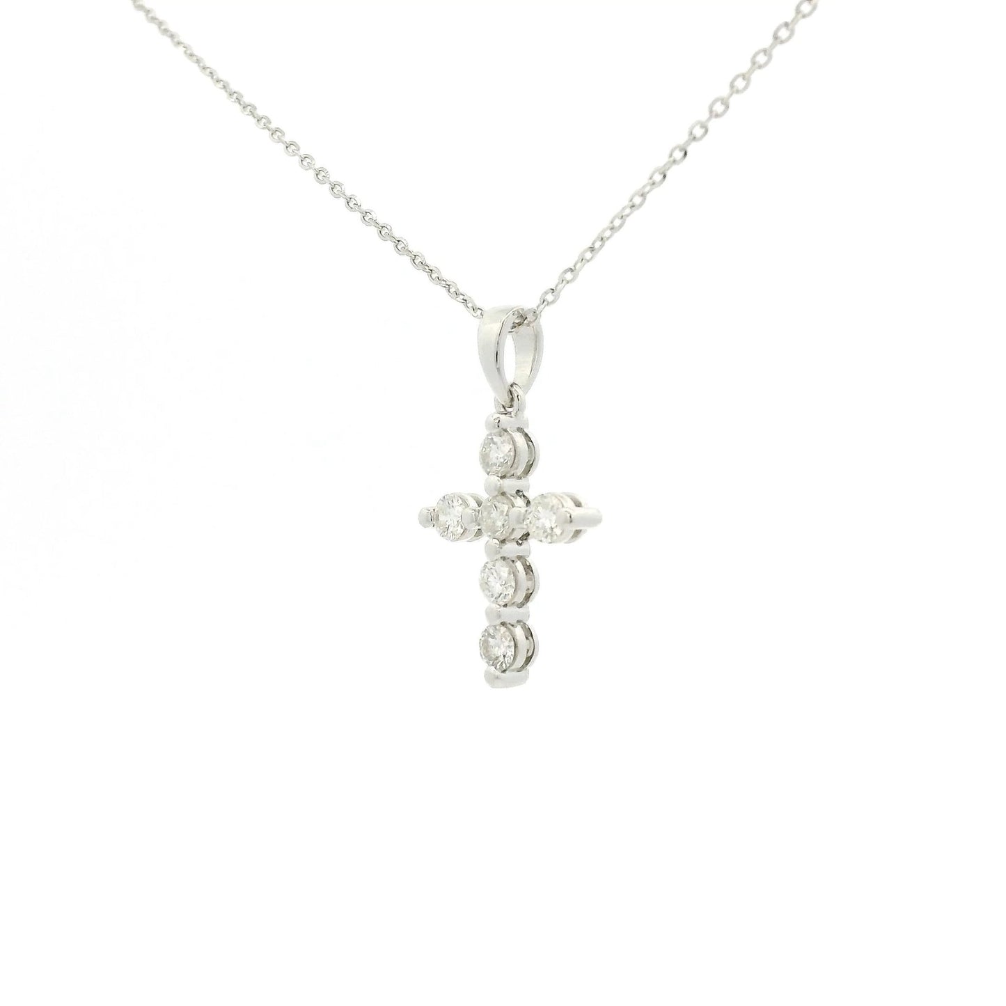 6 Round Cut Diamond Cross Pendant - Forever Rox Fine Jewelry