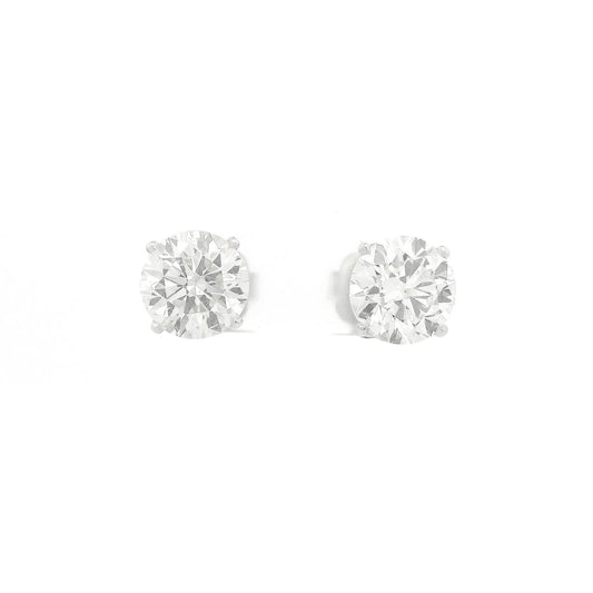 6.02ctw Round Cut GIA Certified K-SI2 Diamond Studs - Forever Rox Fine Jewelry