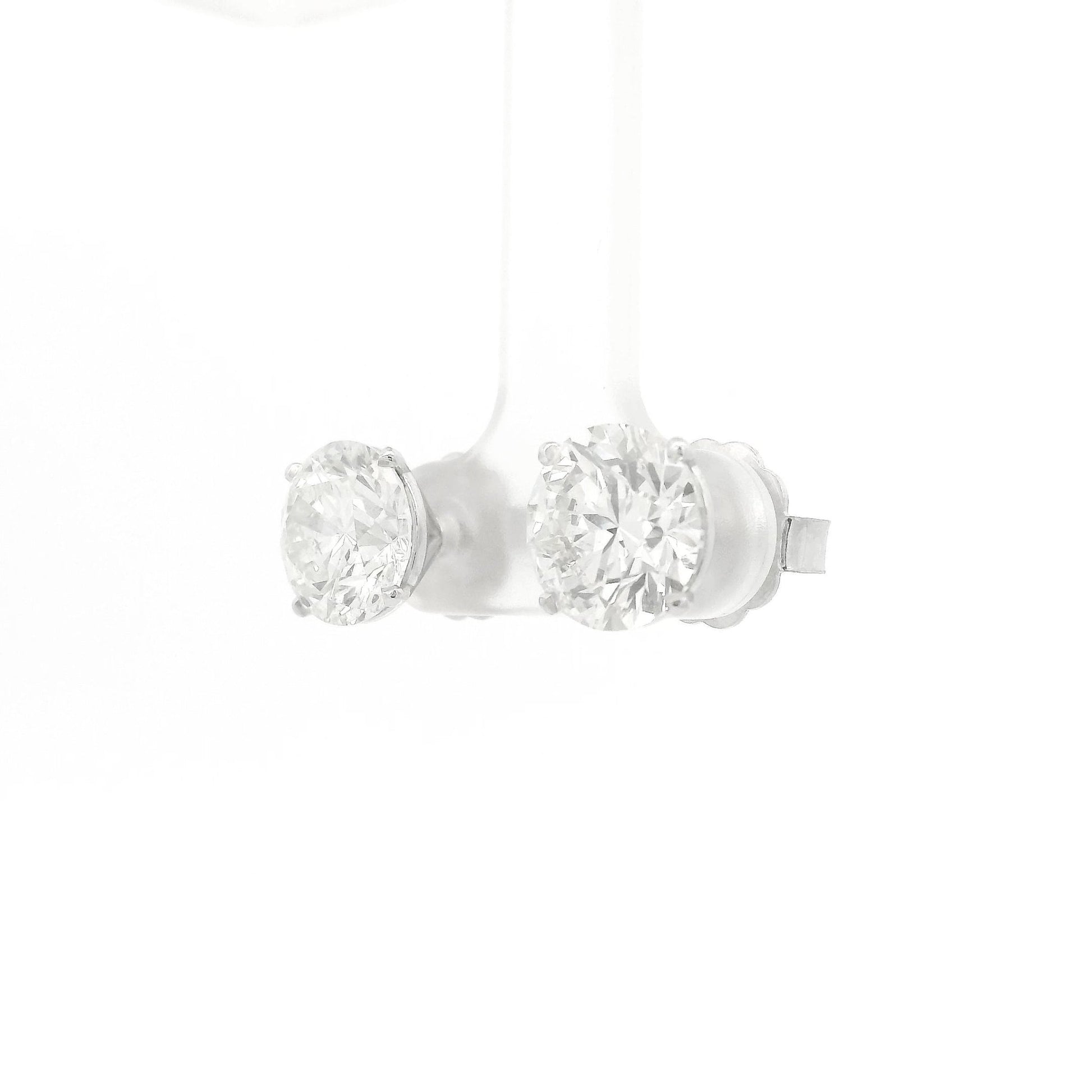 6.02ctw Round Cut GIA Certified K-SI2 Diamond Studs - Forever Rox Fine Jewelry
