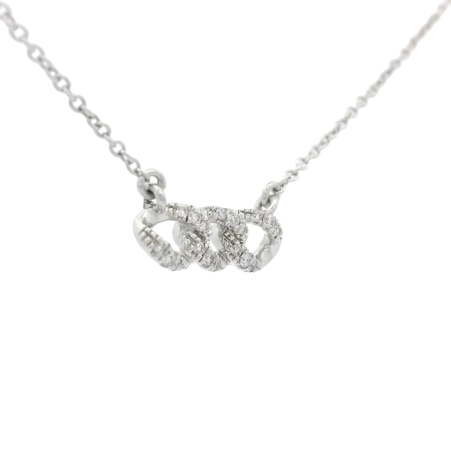 Silver Diamond Chainlink Pendant