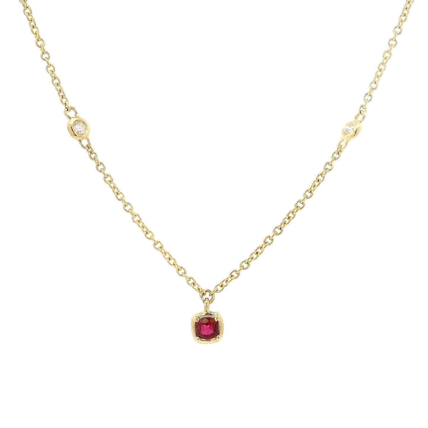 Rubies & Diamond by the Yard Necklace