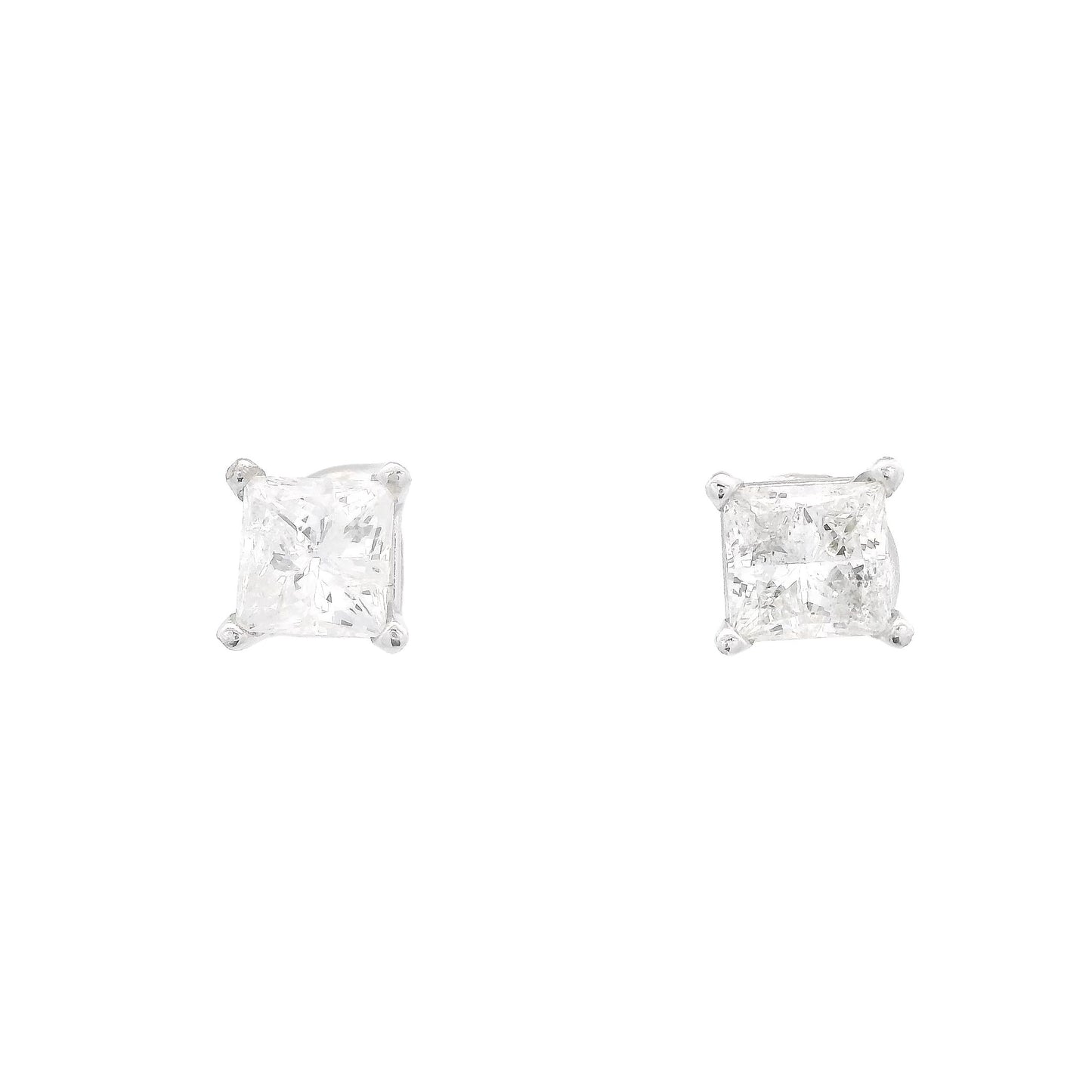 Princess Cut Diamond Studs