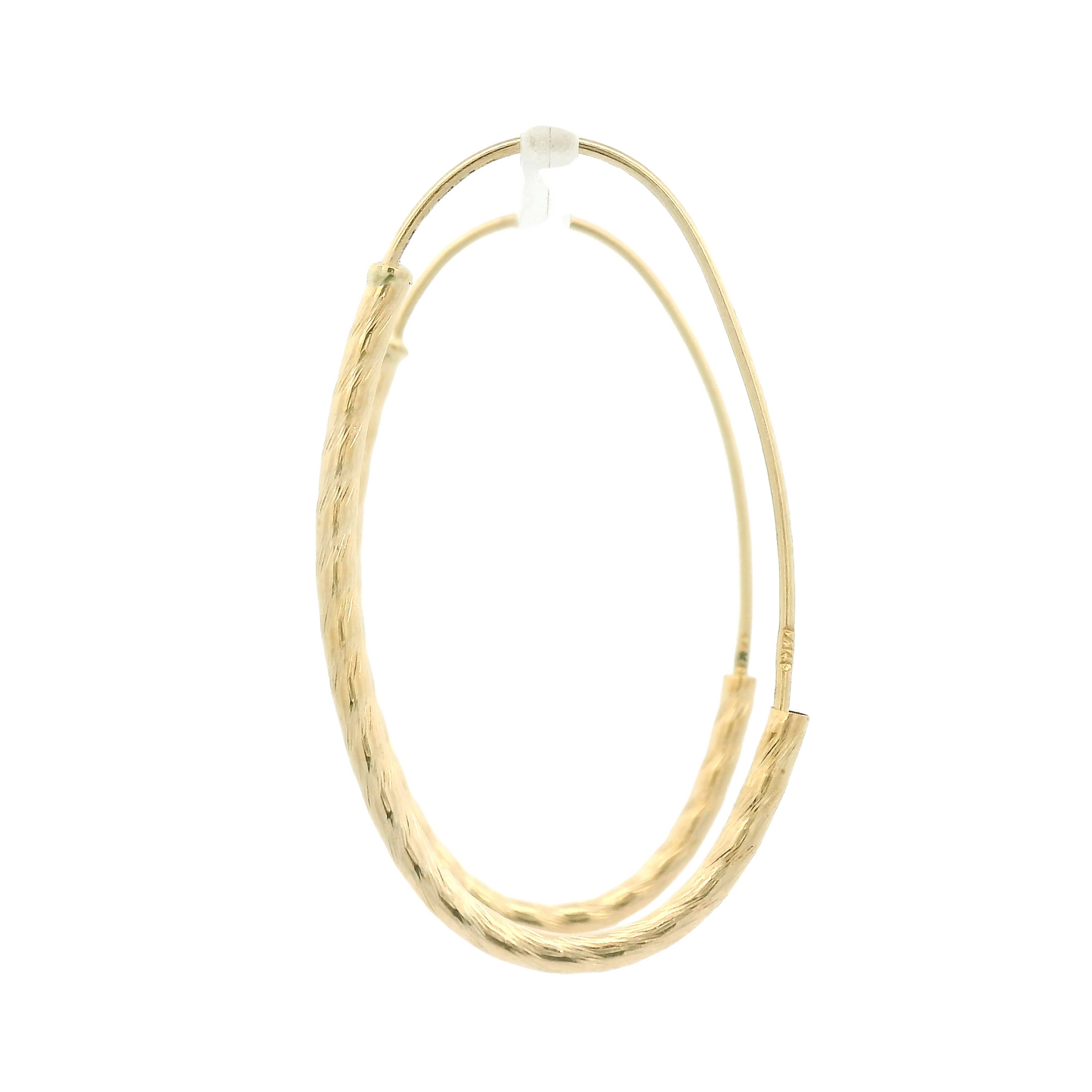 Gold Oval Hoops