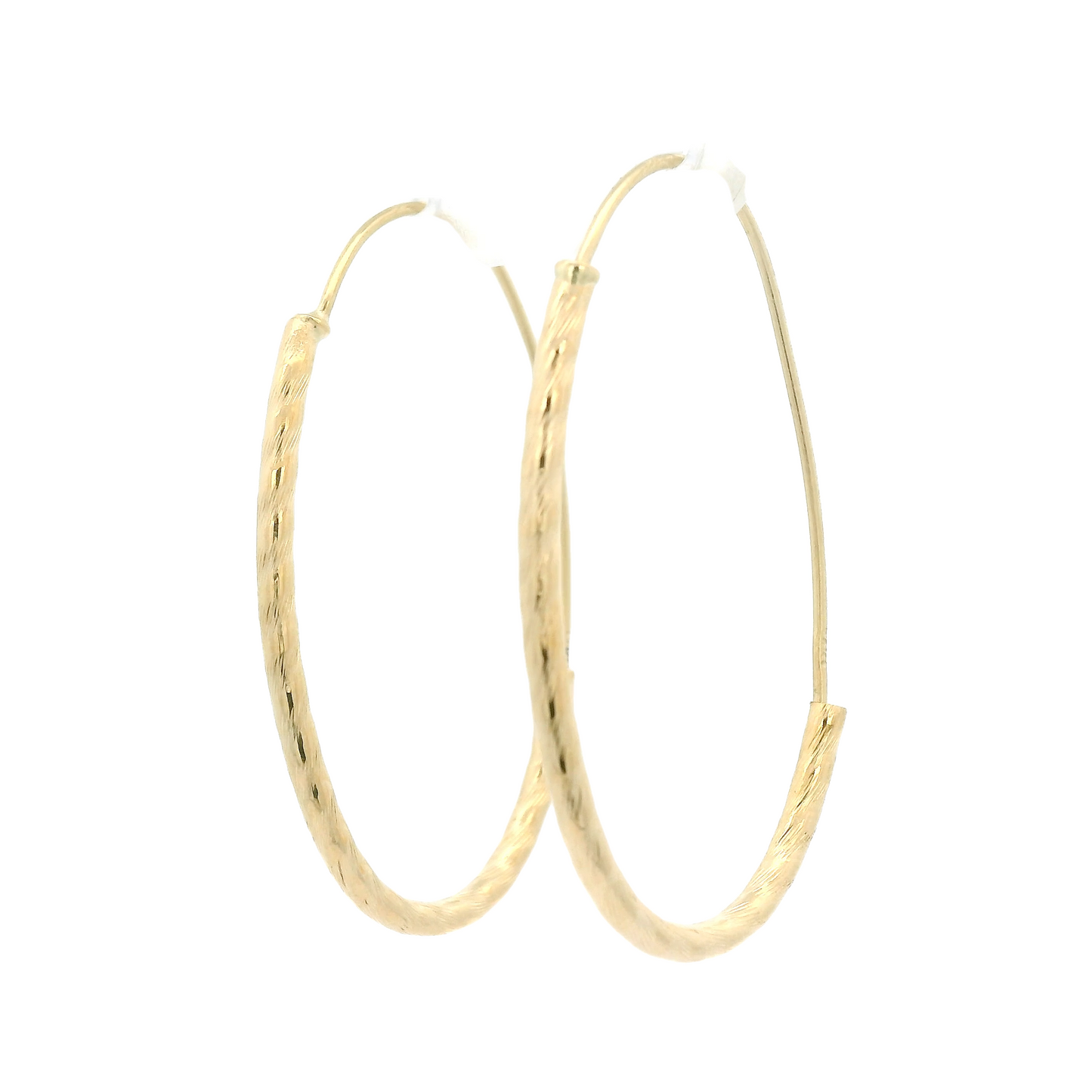 Gold Oval Hoops