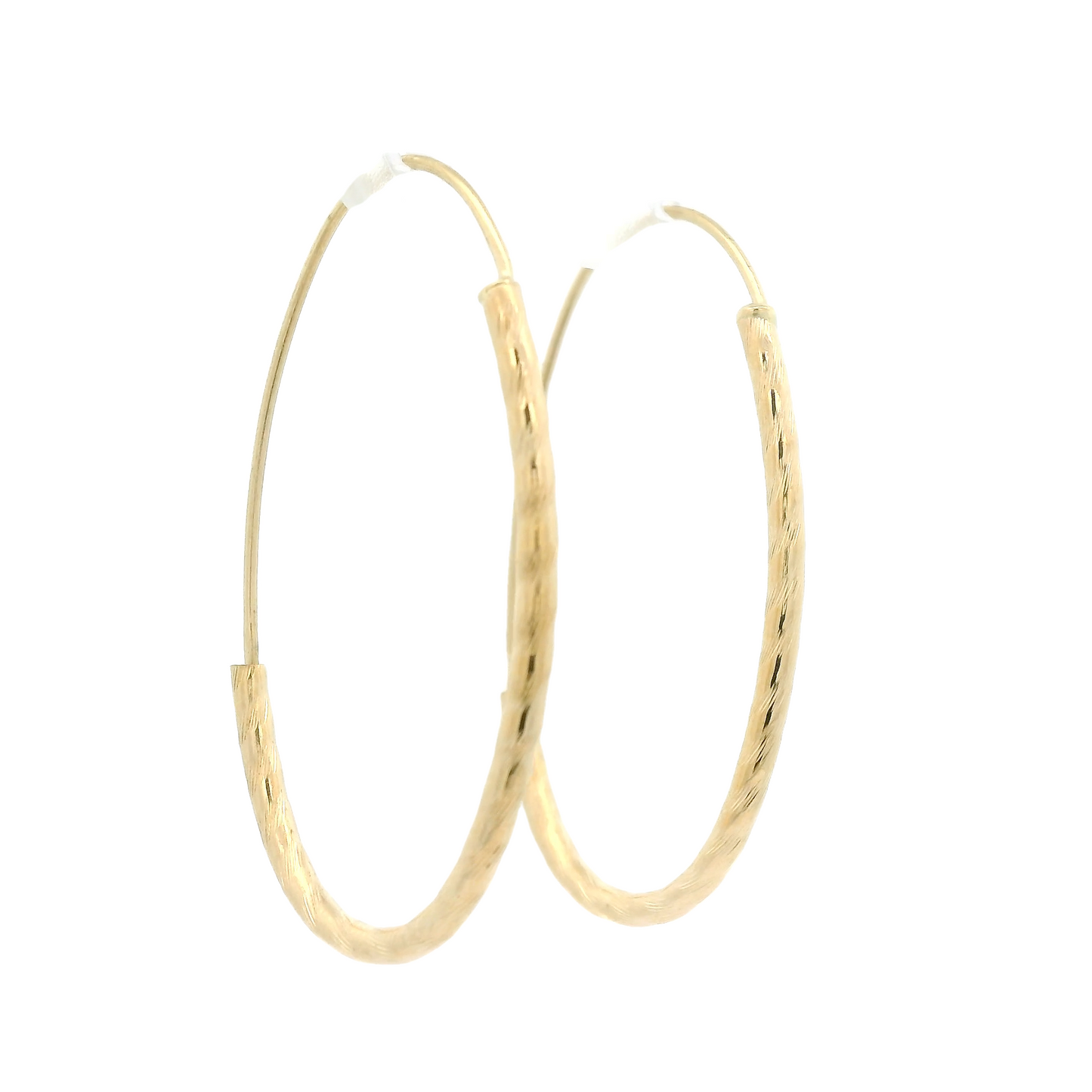 Gold Oval Hoops