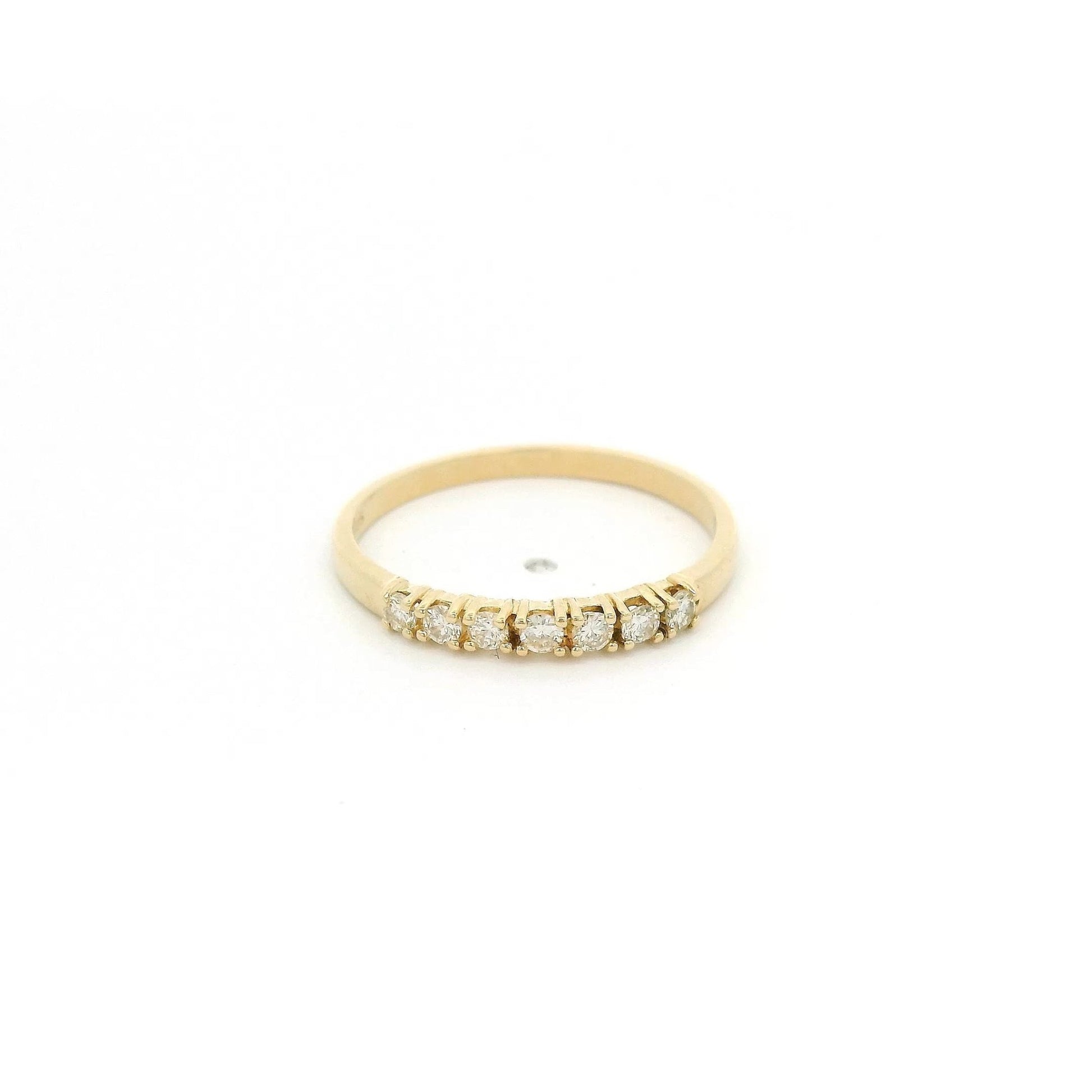 7 Diamond Yellow Gold Band - Forever Rox Fine Jewelry