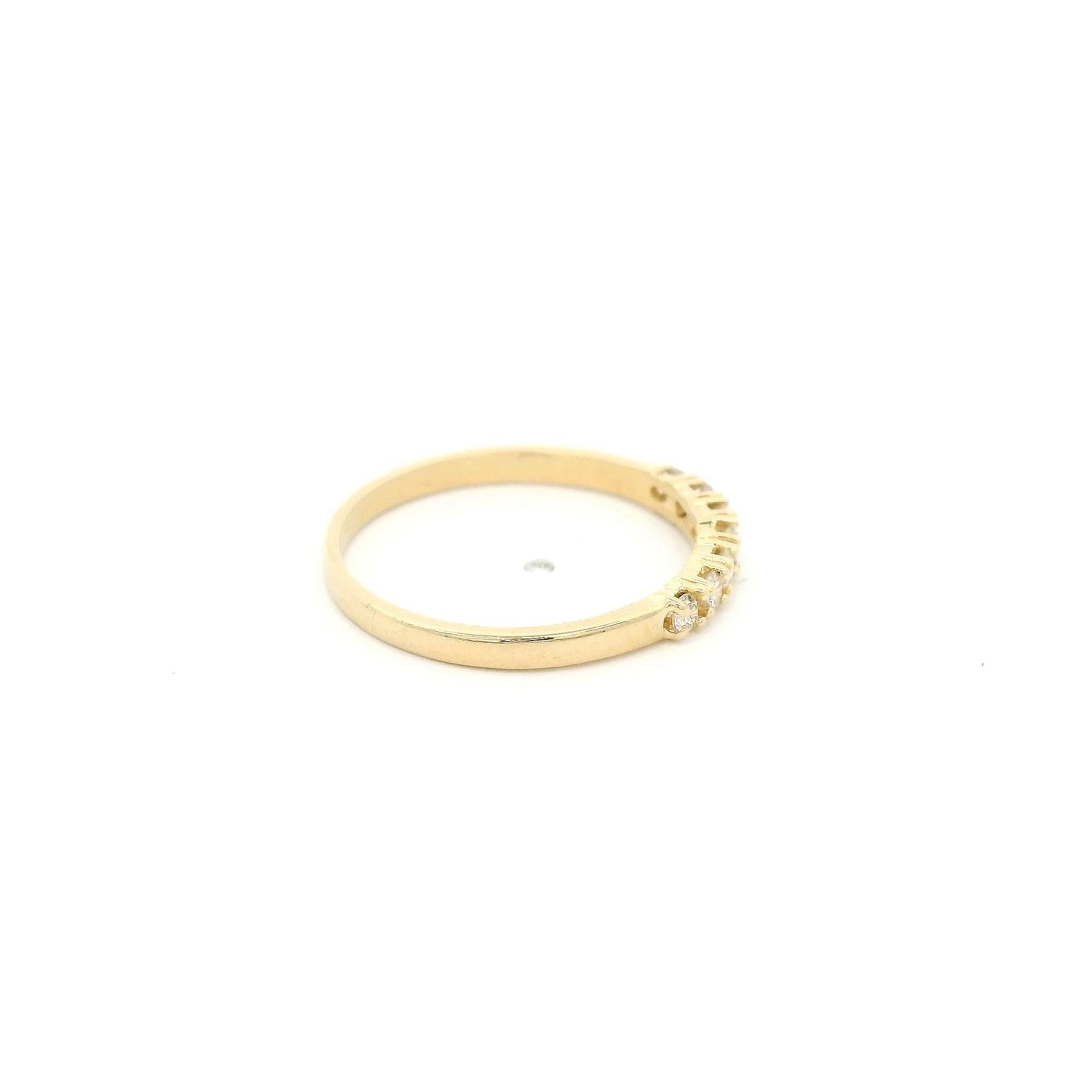 7 Diamond Yellow Gold Band - Forever Rox Fine Jewelry