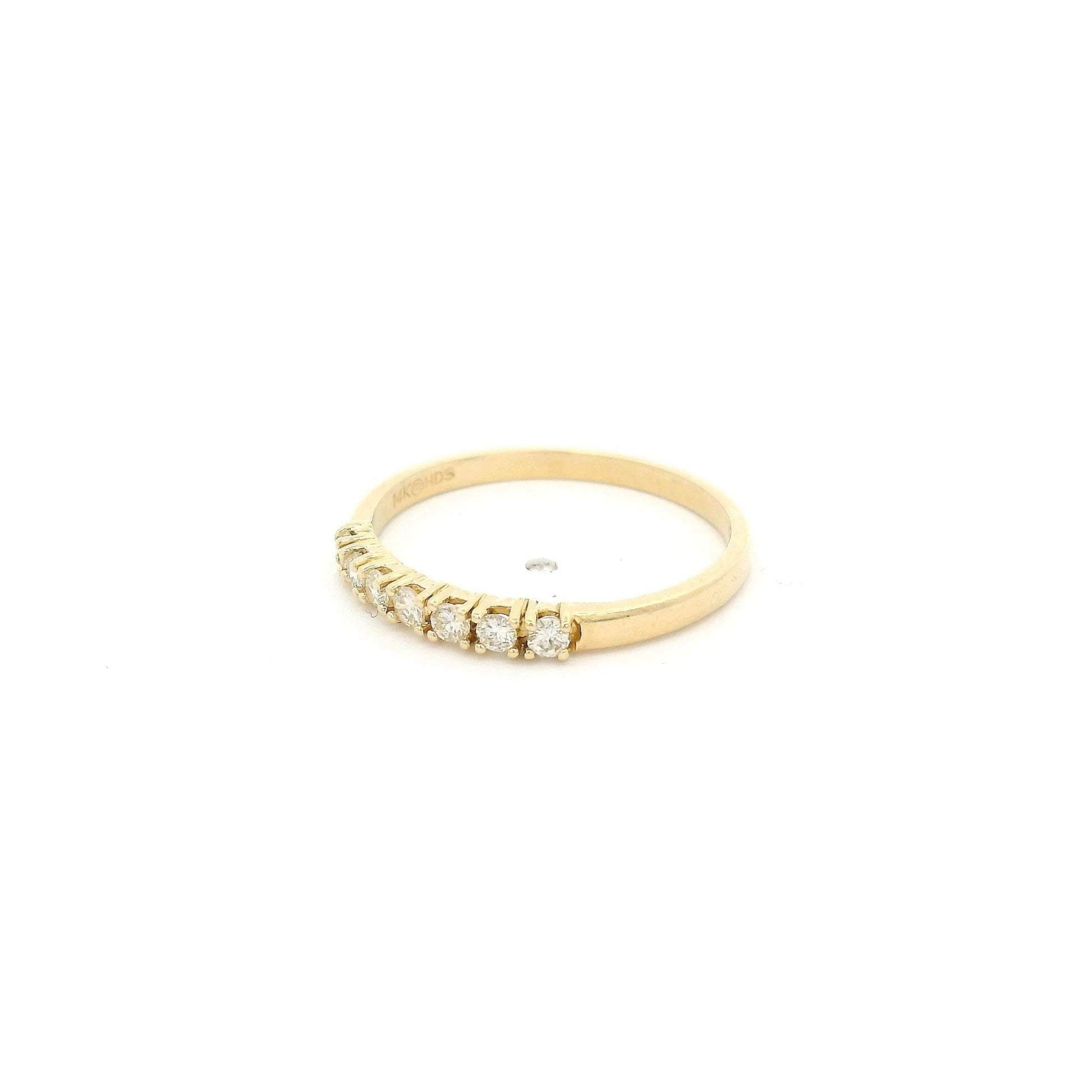 7 Diamond Yellow Gold Band - Forever Rox Fine Jewelry