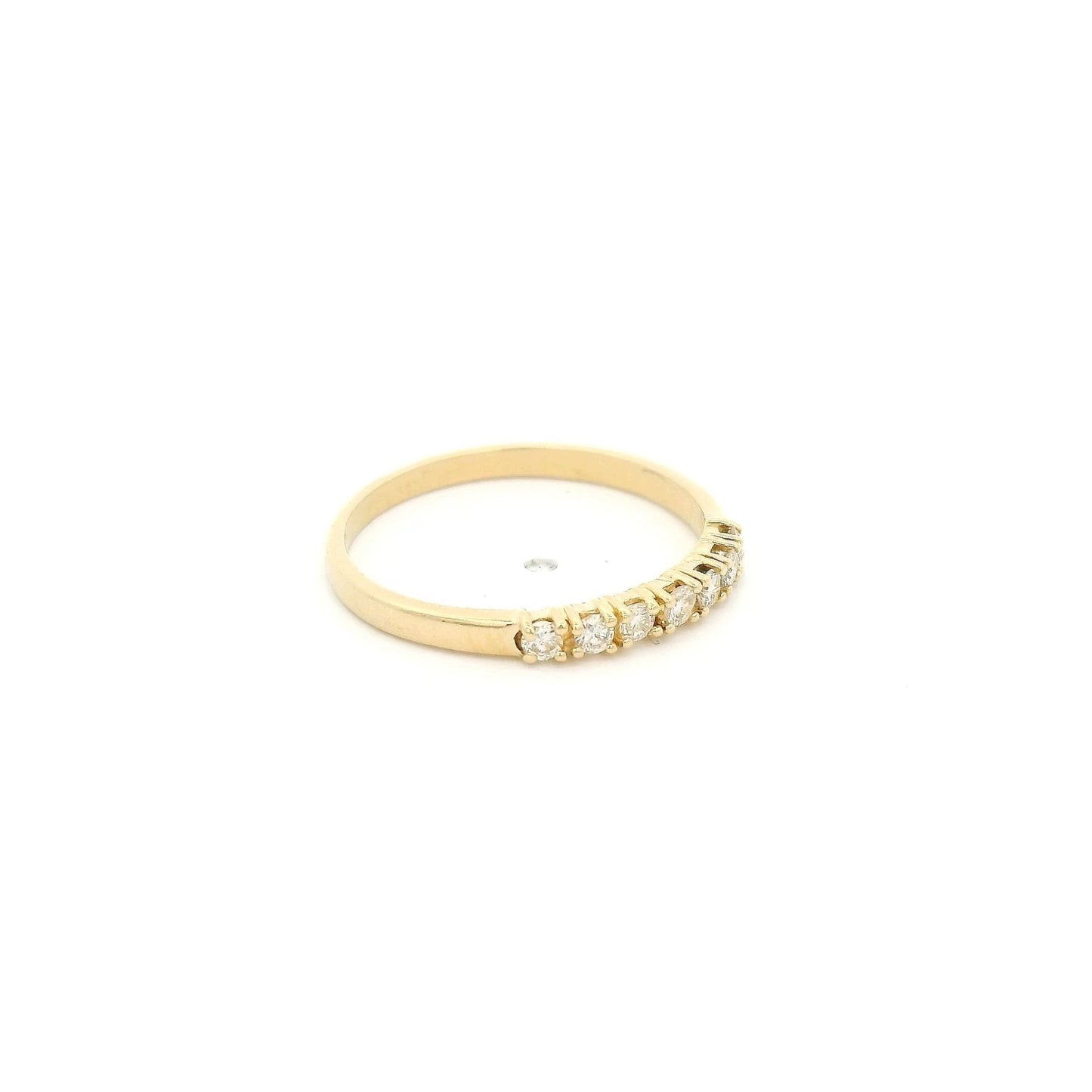 7 Diamond Yellow Gold Band - Forever Rox Fine Jewelry