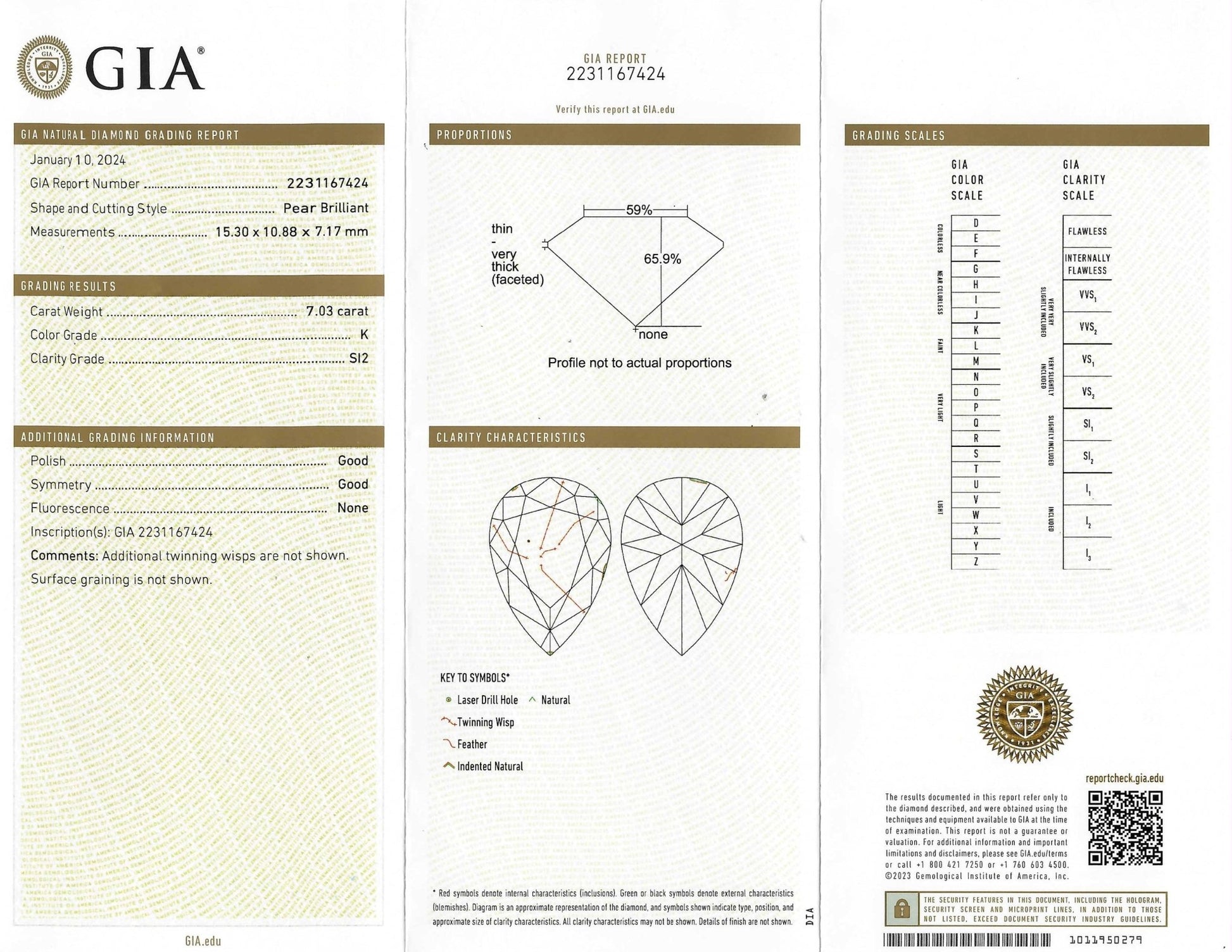 7.03ct Pearshape GIA Certified K/SI2 Diamond Engagement Ring, 14k - Forever Rox Fine Jewelry