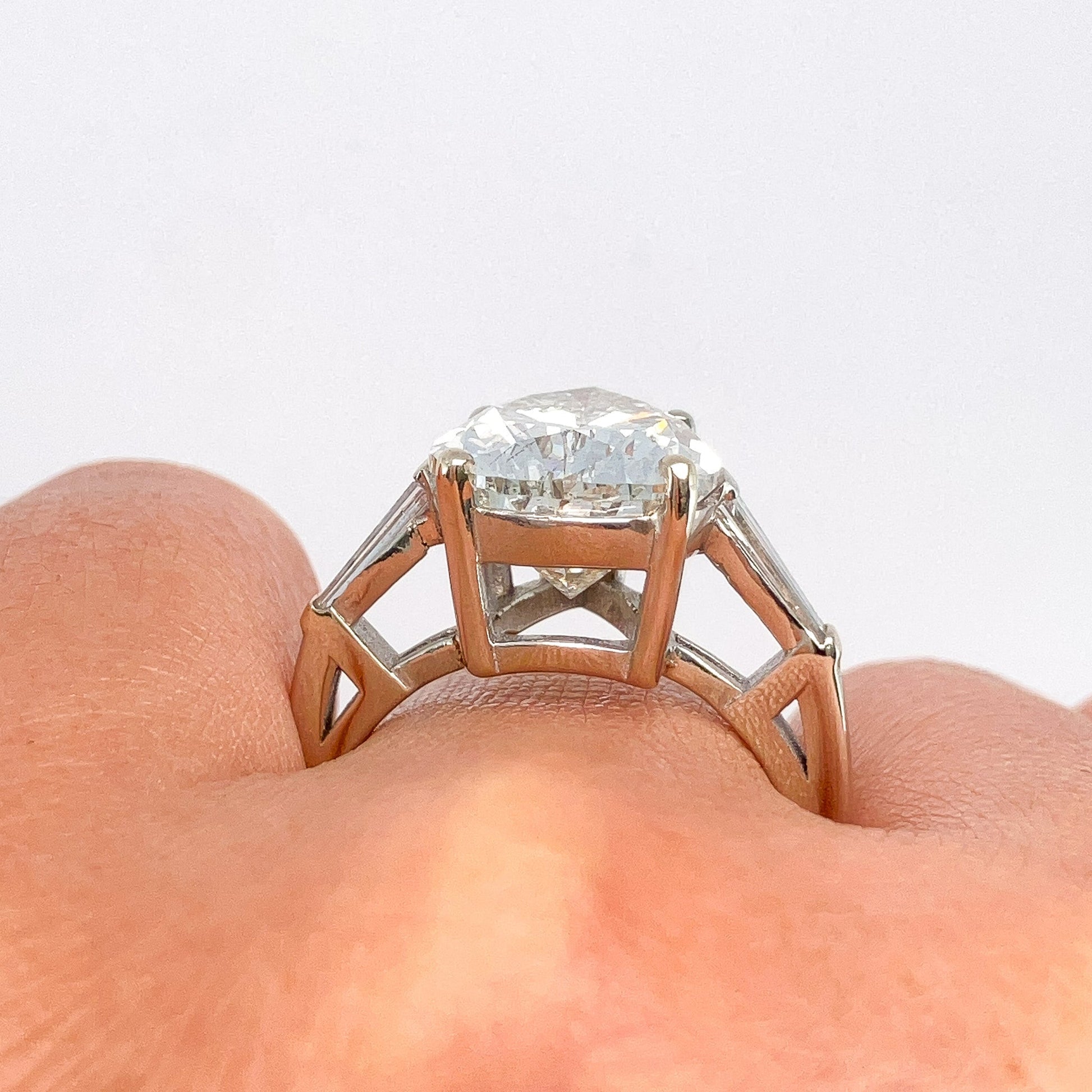 7.03ct Pearshape GIA Certified K/SI2 Diamond Engagement Ring, 14k - Forever Rox Fine Jewelry