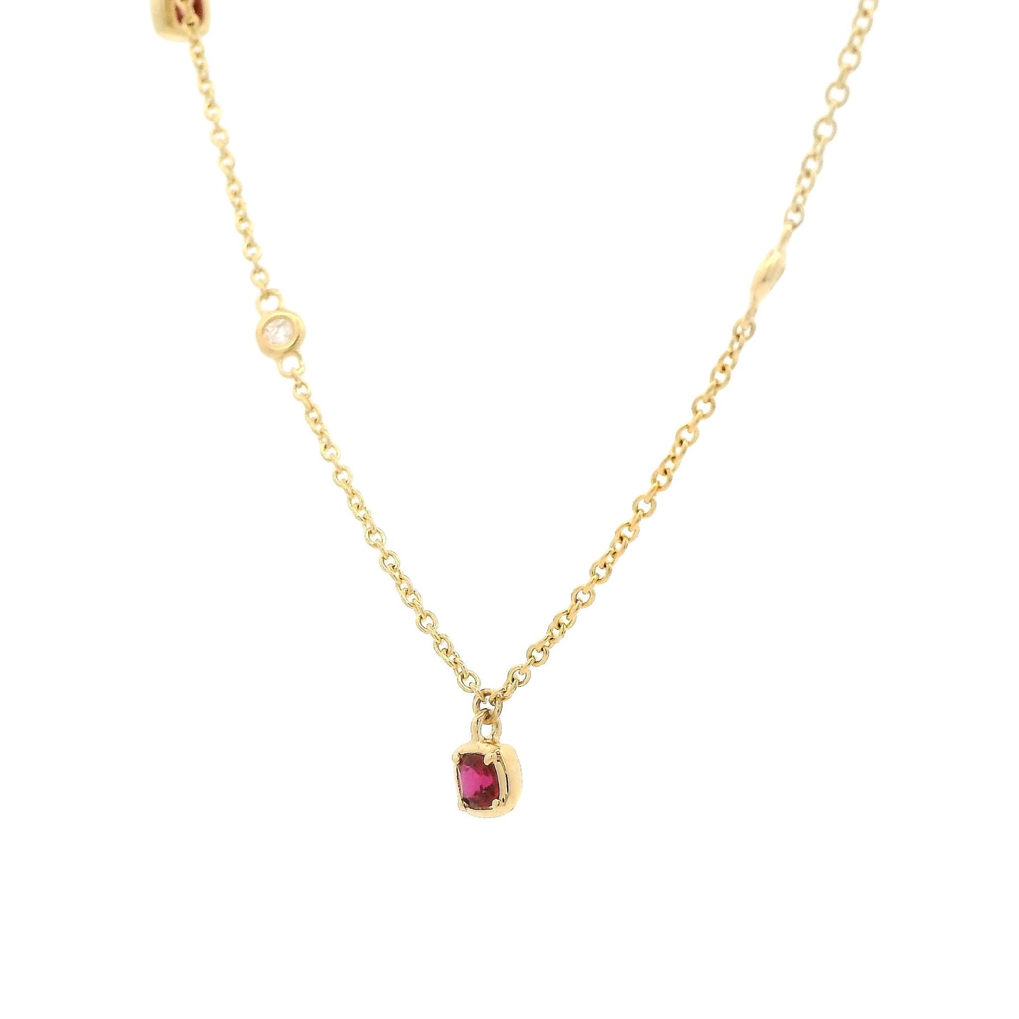 Rubies & Diamond by the Yard Necklace