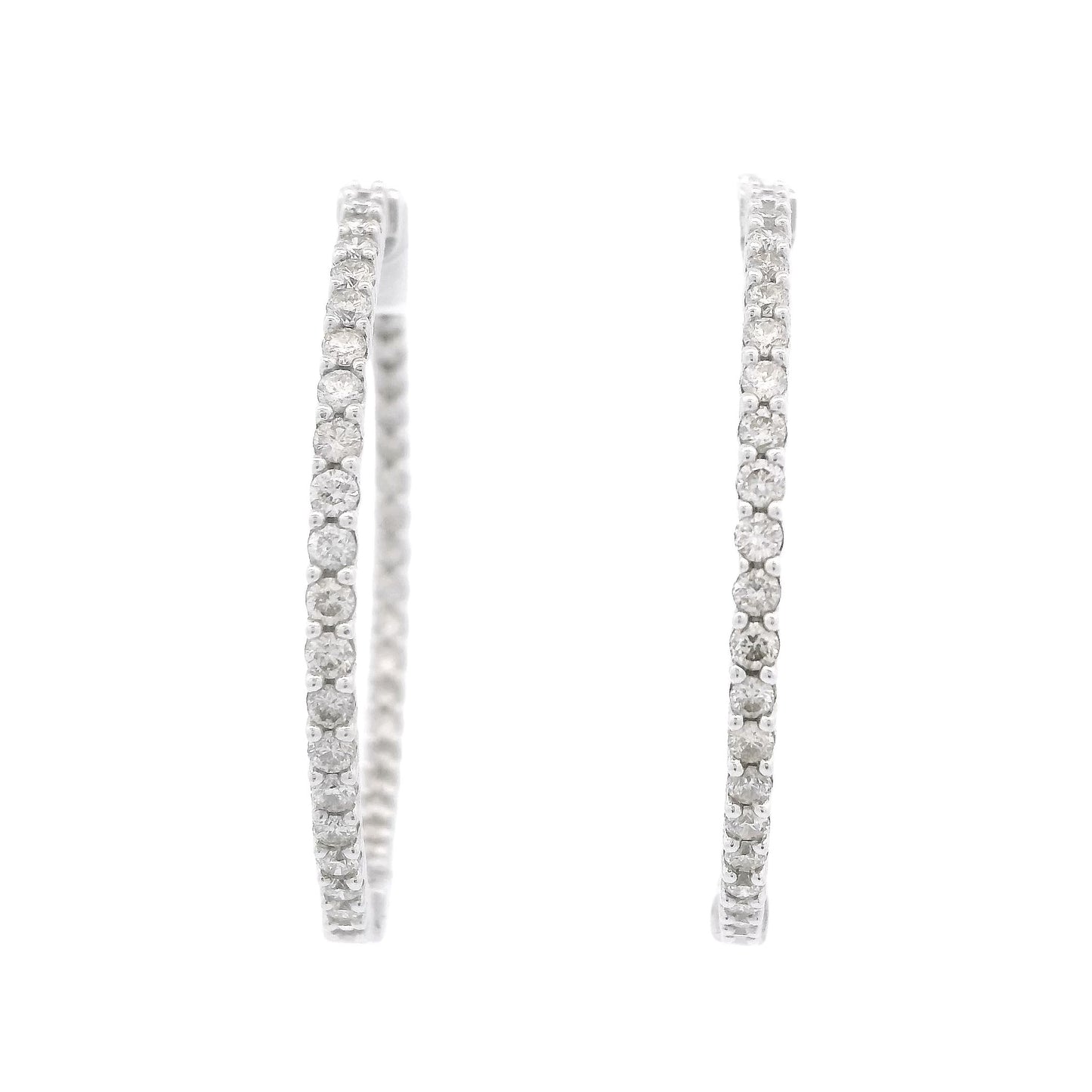 Innie Outie Diamond Hoops