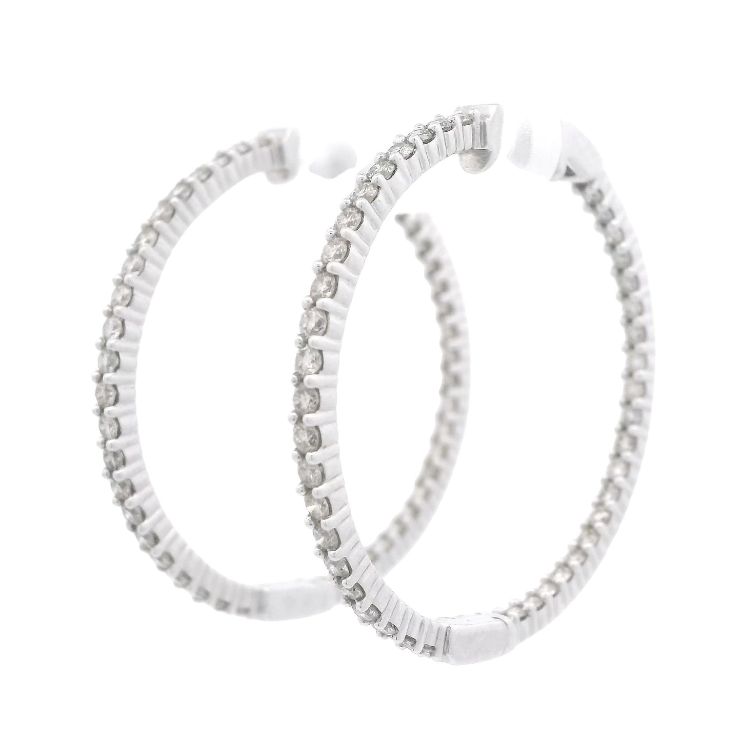 Innie Outie Diamond Hoops