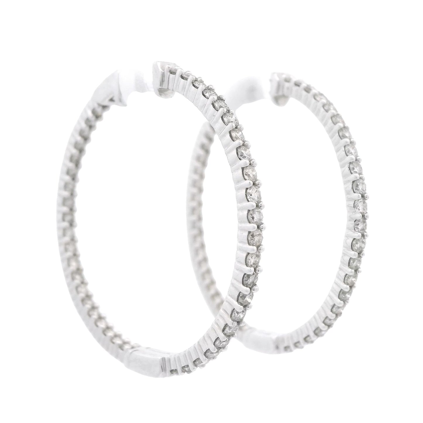 Innie Outie Diamond Hoops