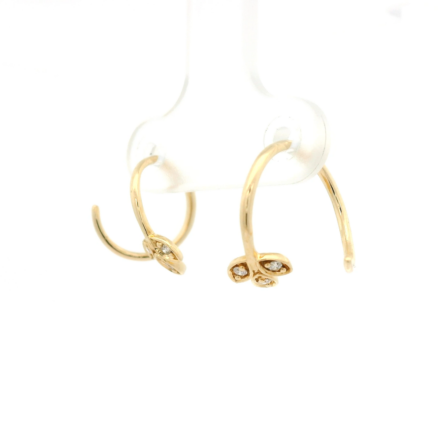 Diamond Leaf Wrap Around Hoops