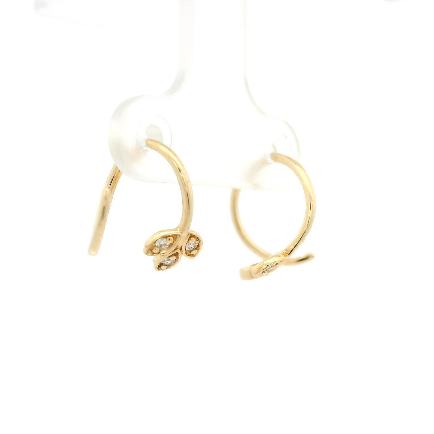 Diamond Leaf Wrap Around Hoops