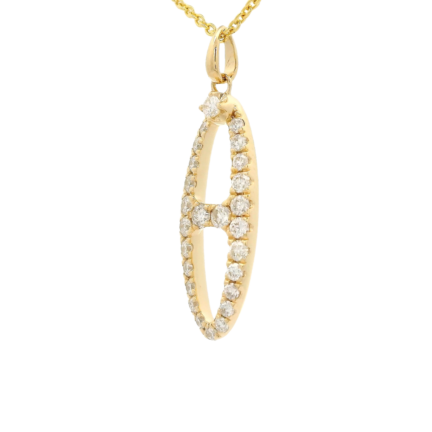 Diamond Split O Shape Pendant