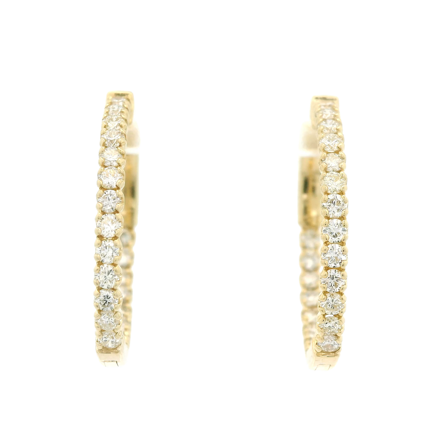 Diamond Oval Hoops