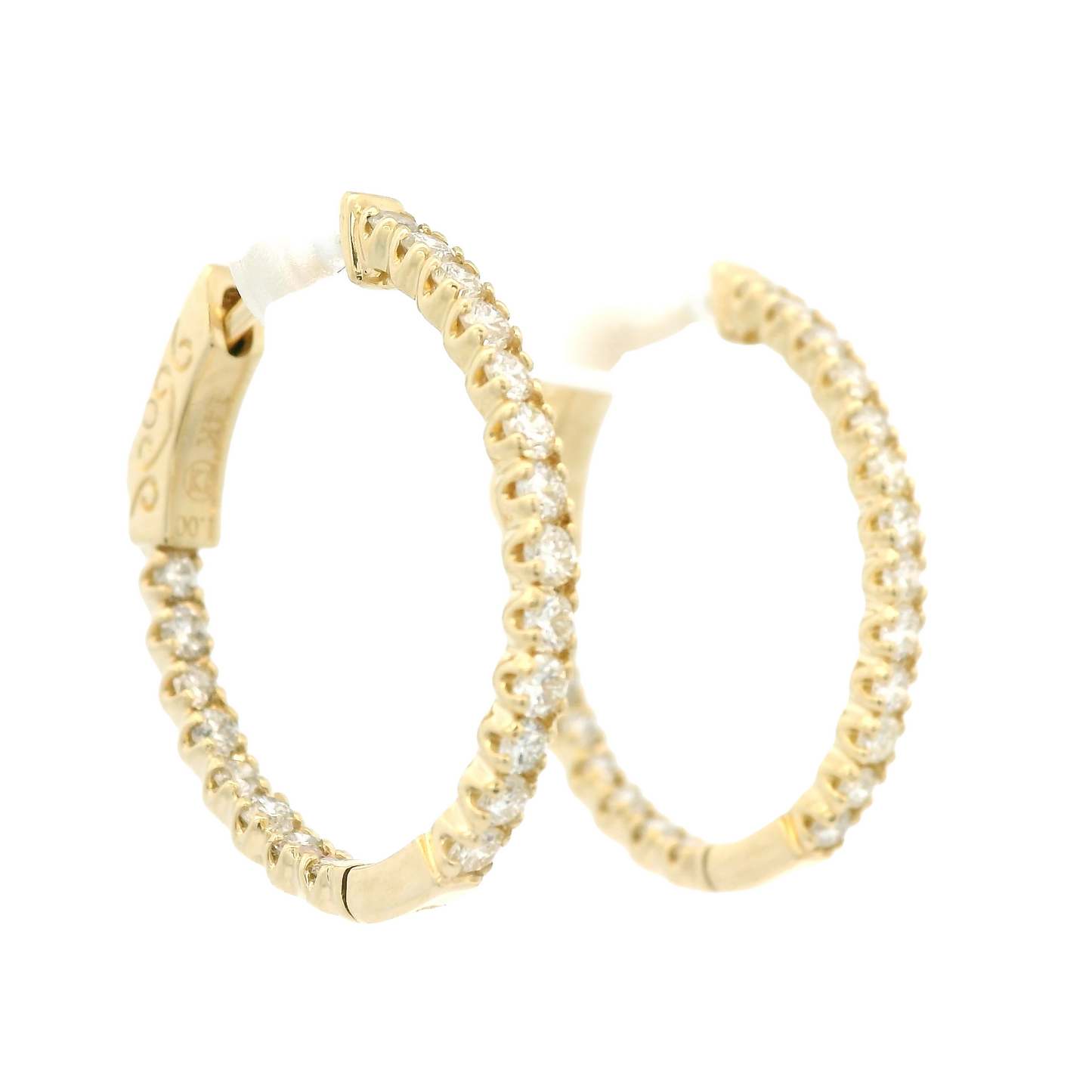 Diamond Oval Hoops