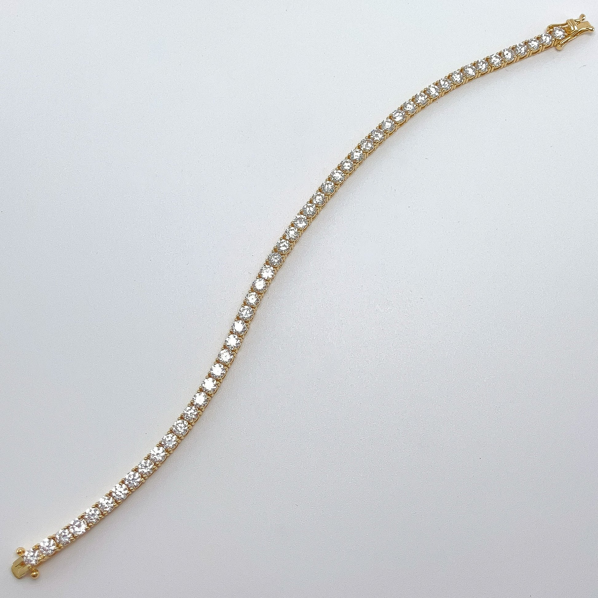 7.65cts Round Diamond Tennis Bracelet, 18k - Forever Rox