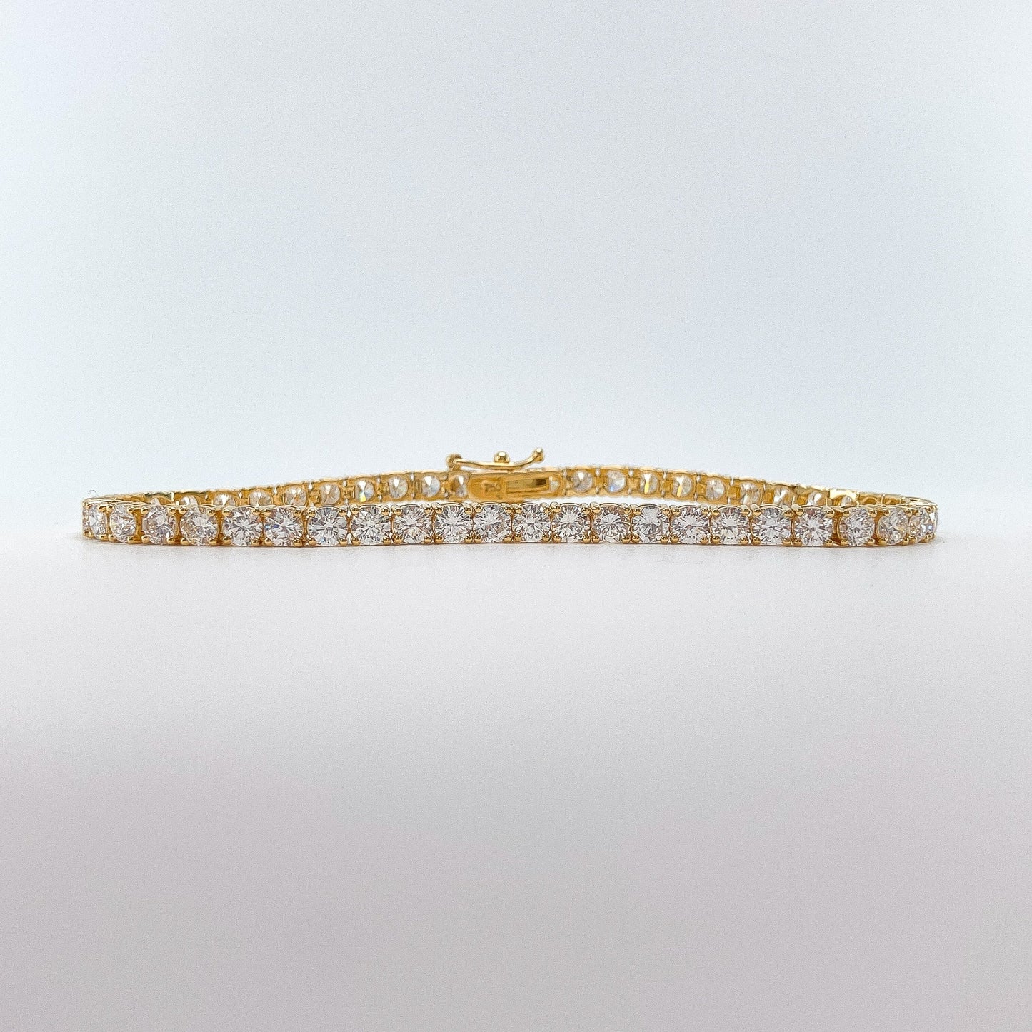 7.65cts Round Diamond Tennis Bracelet, 18k - Forever Rox