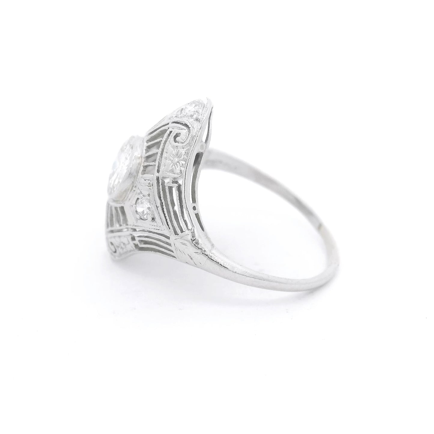 Old Mine Cut Diamond Vintage Ring