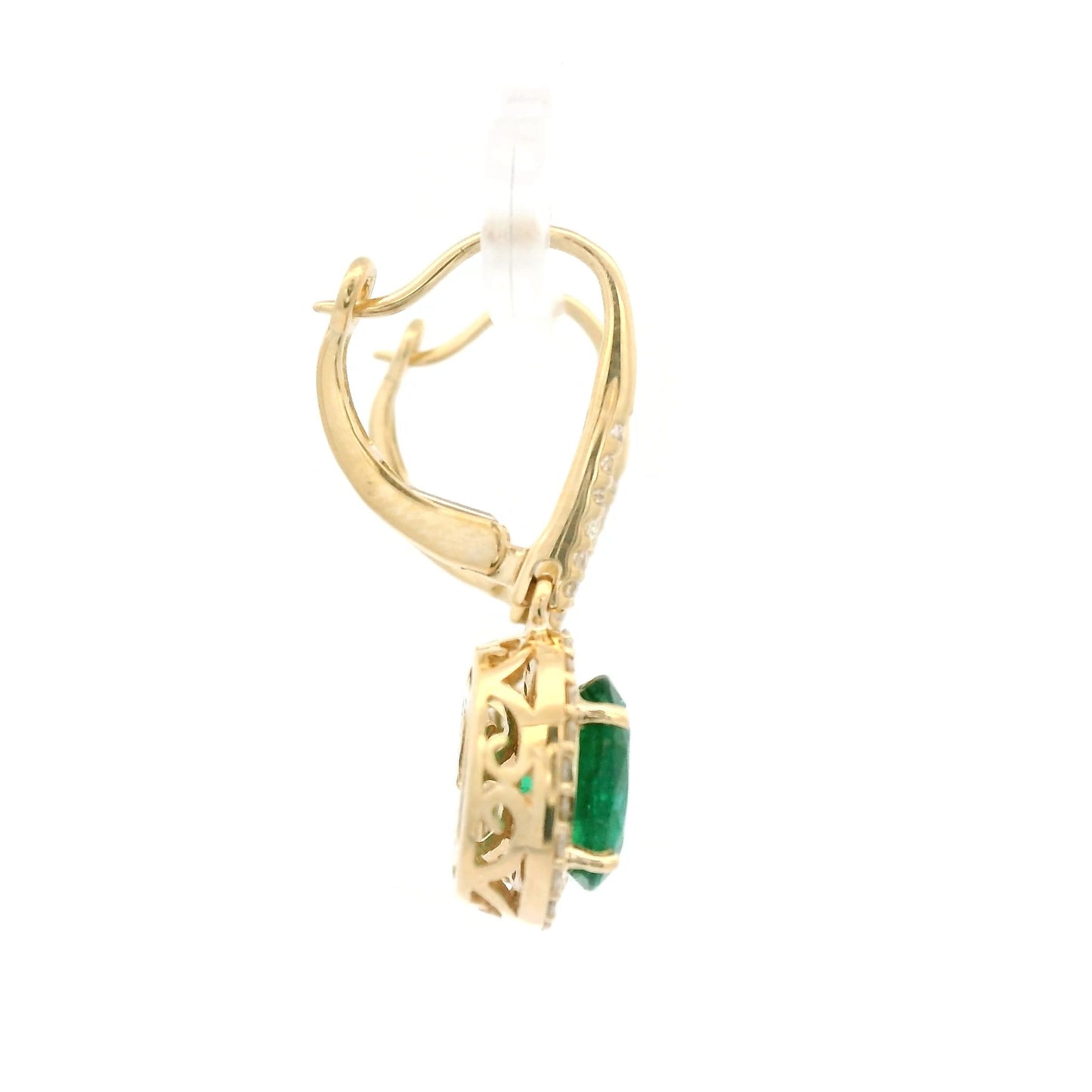 Zambian Emerald & Diamond Dangles