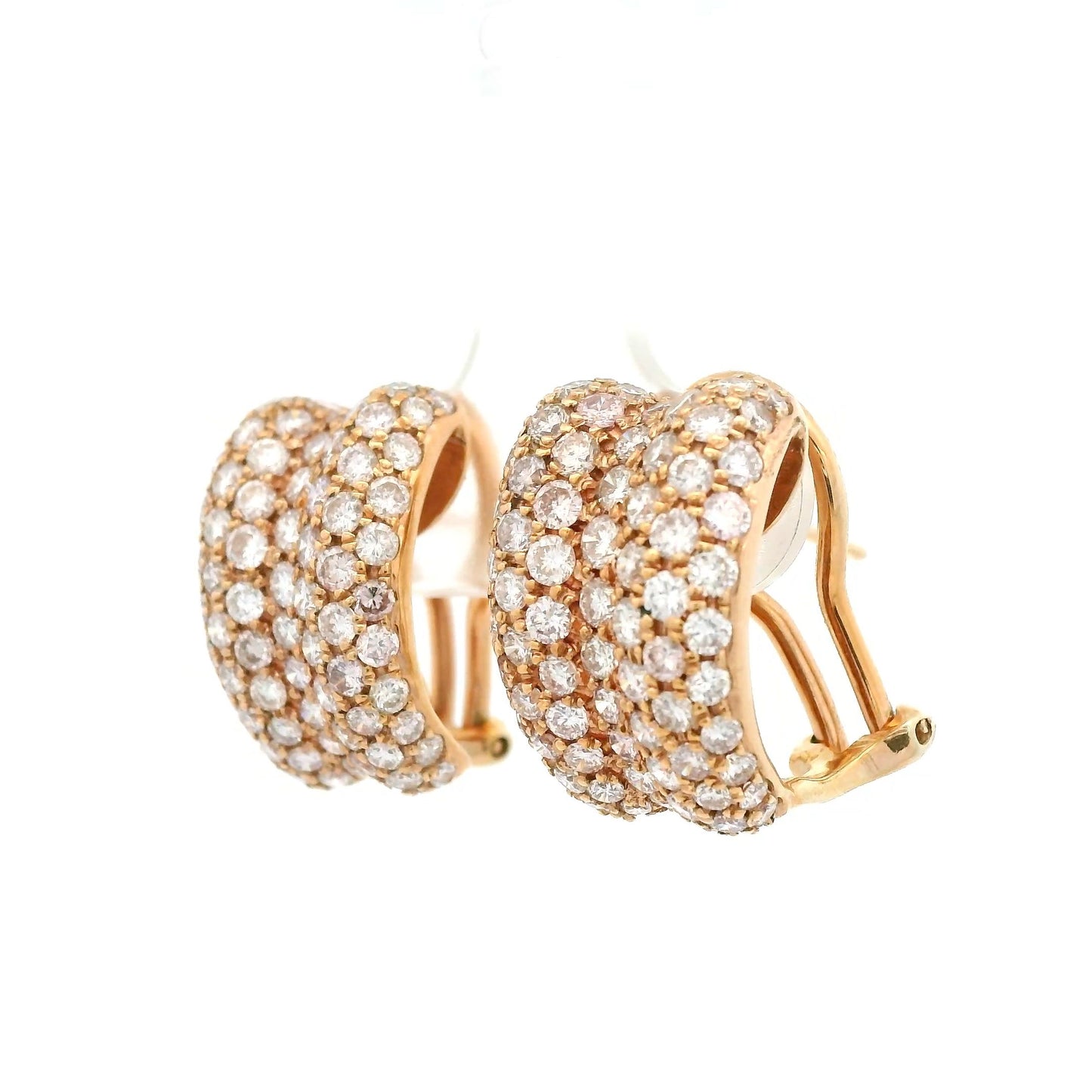 Pavé Set Diamond Earrings