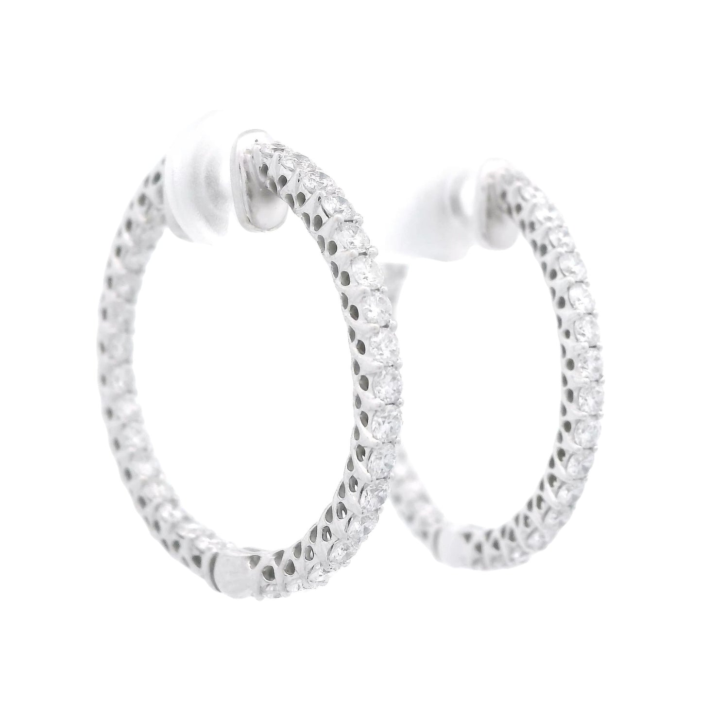 Innie Outie Diamond Hoops