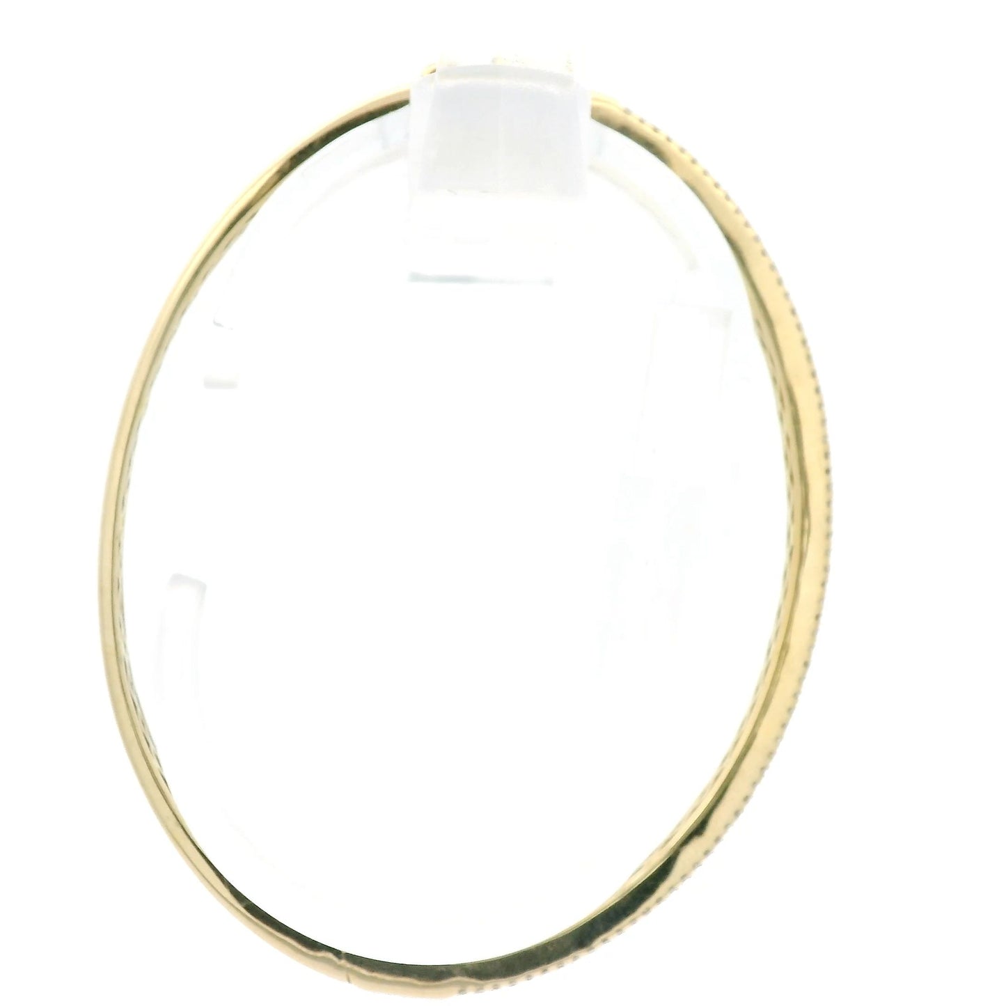 Channel Set Baguette Bangle With Round Diamond Border