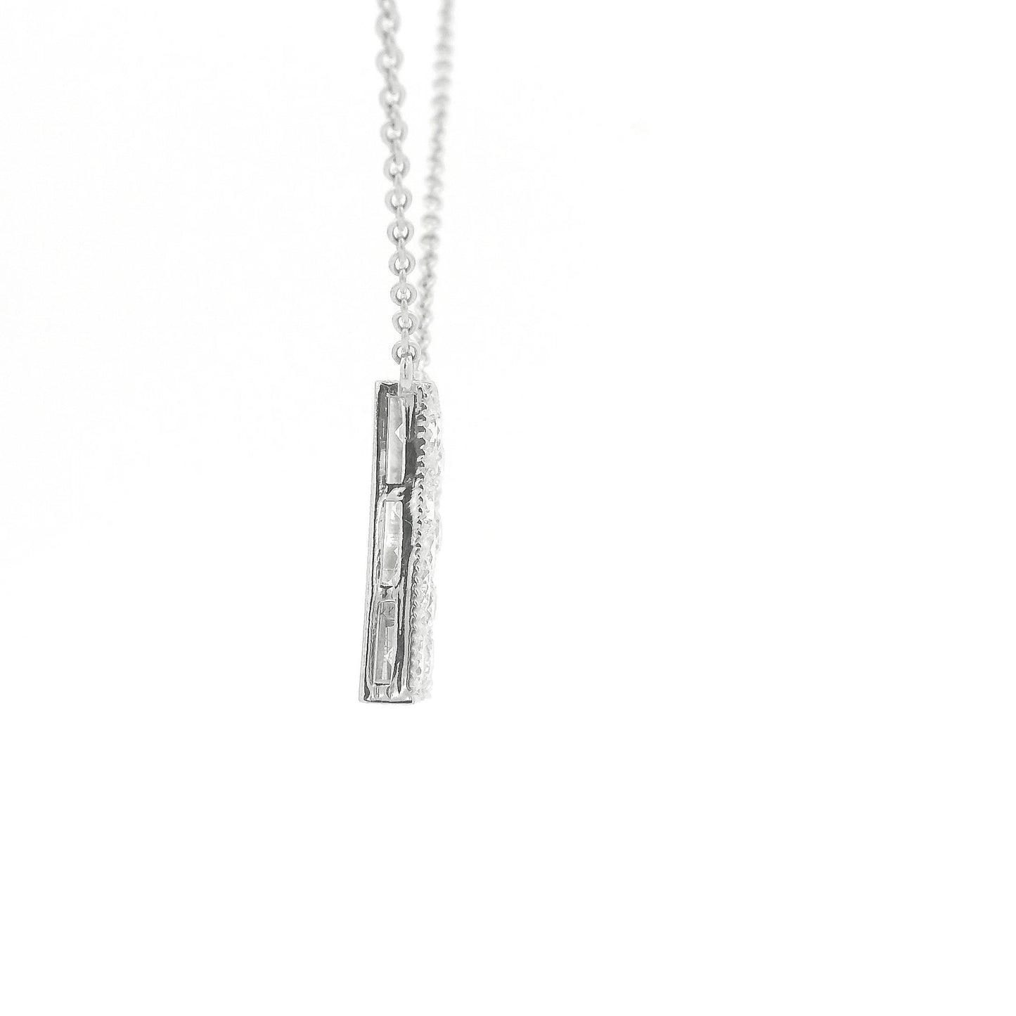 A White Gold Letter R Pendant with Diamonds at Forever Rox Fine Jewelry, Lake Tahoes Best Jewelry Store