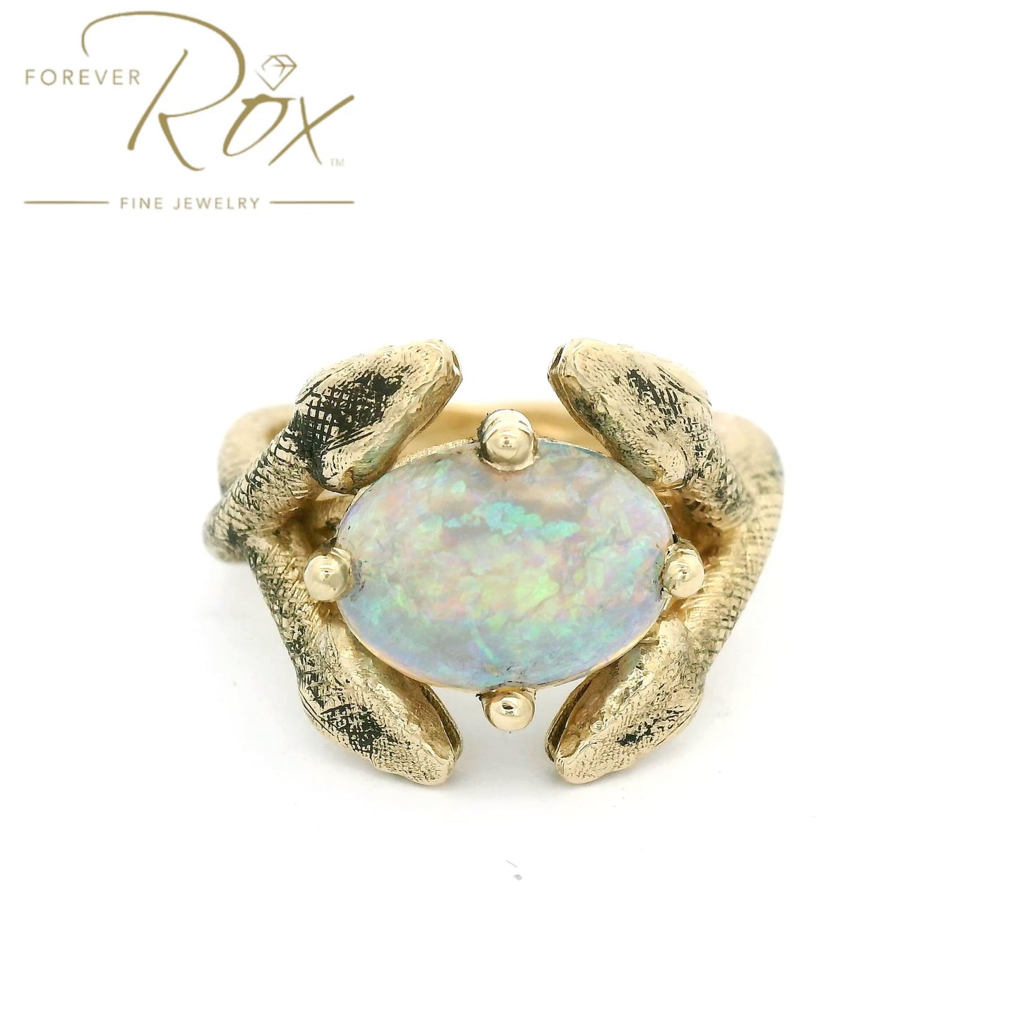 Custom Snake Opal Ring