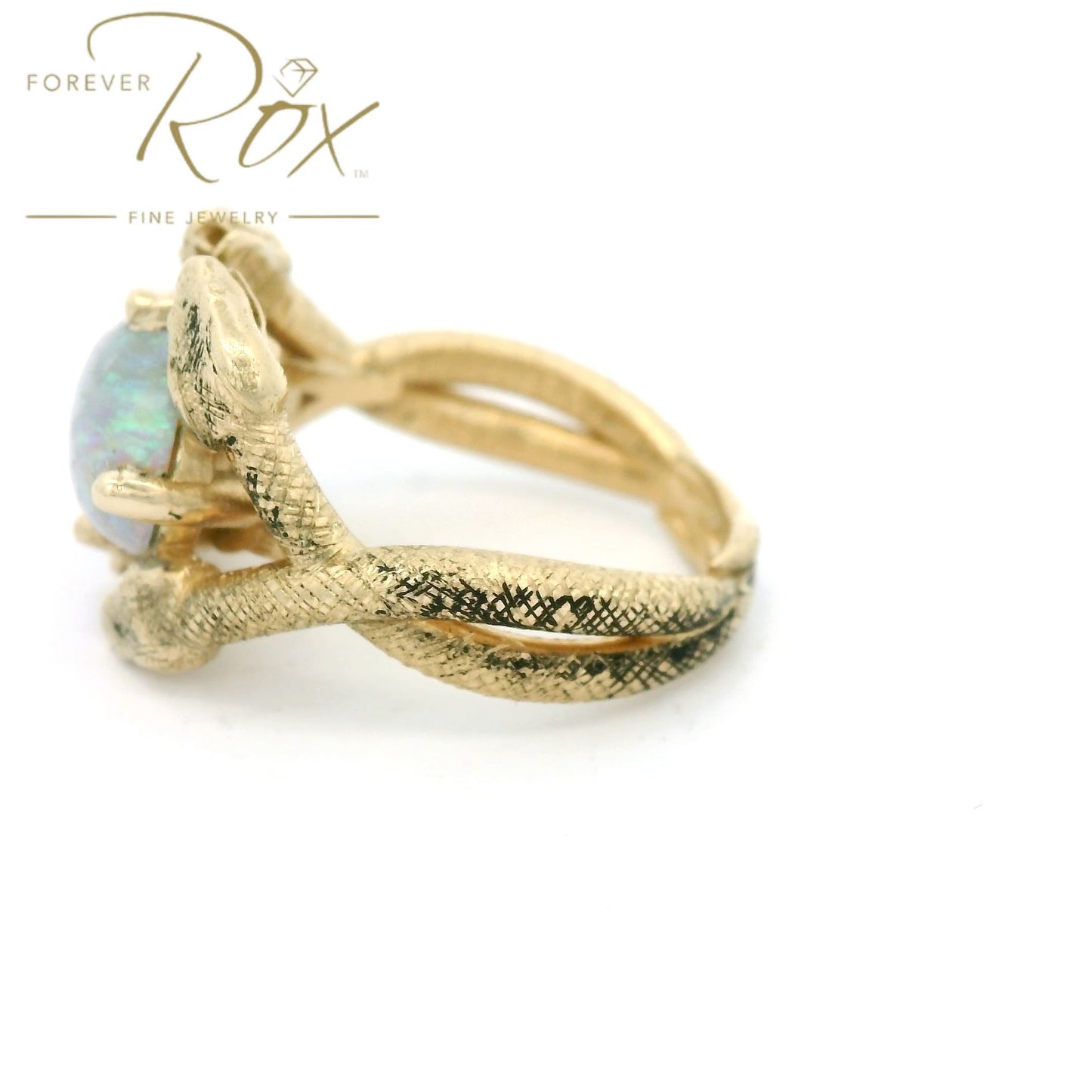 Custom Snake Opal Ring