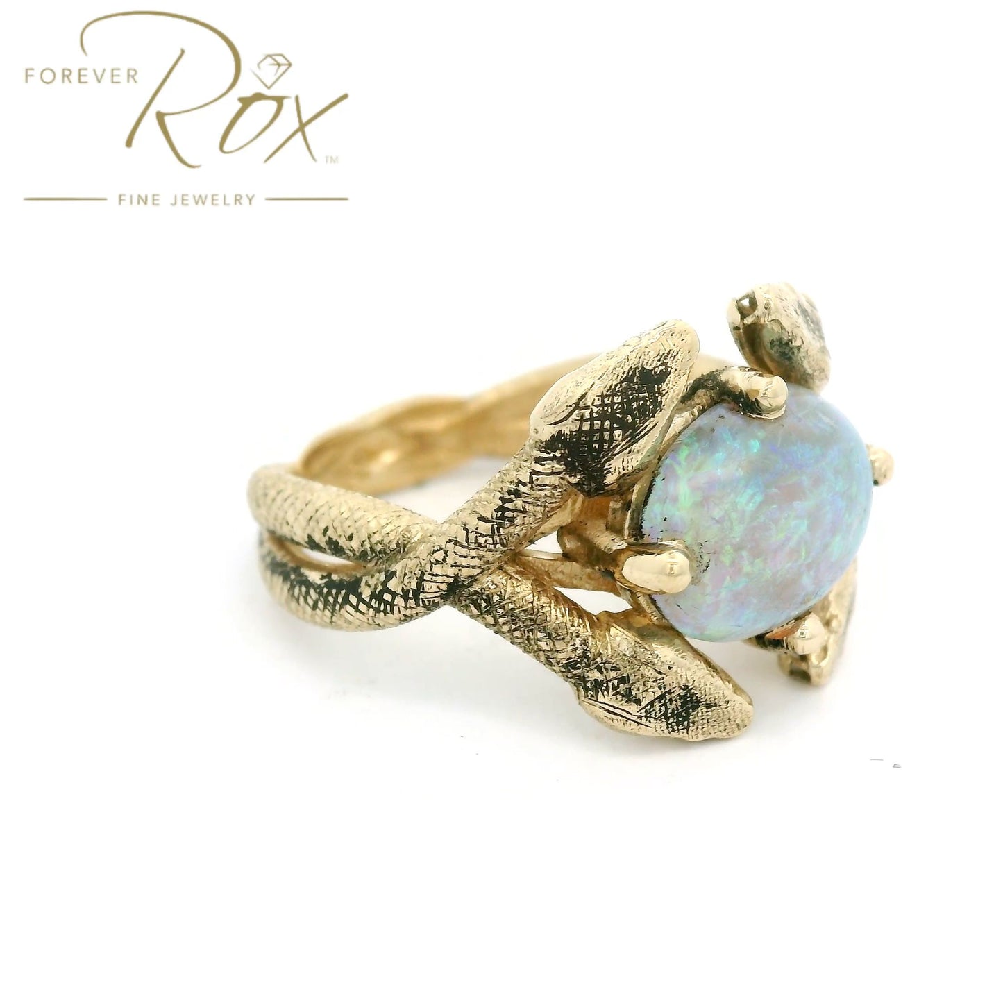 Custom Snake Opal Ring