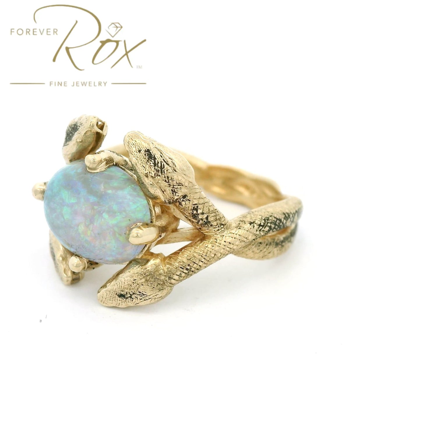 Custom Snake Opal Ring