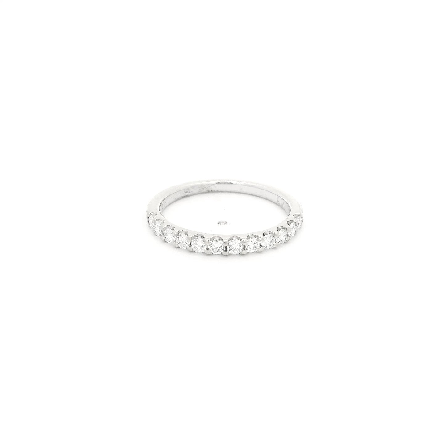 A White Gold Half Eternity Band with natural Diamonds at Forever Rox Fine Jewelry, Lake Tahoes Best Jewelry Store