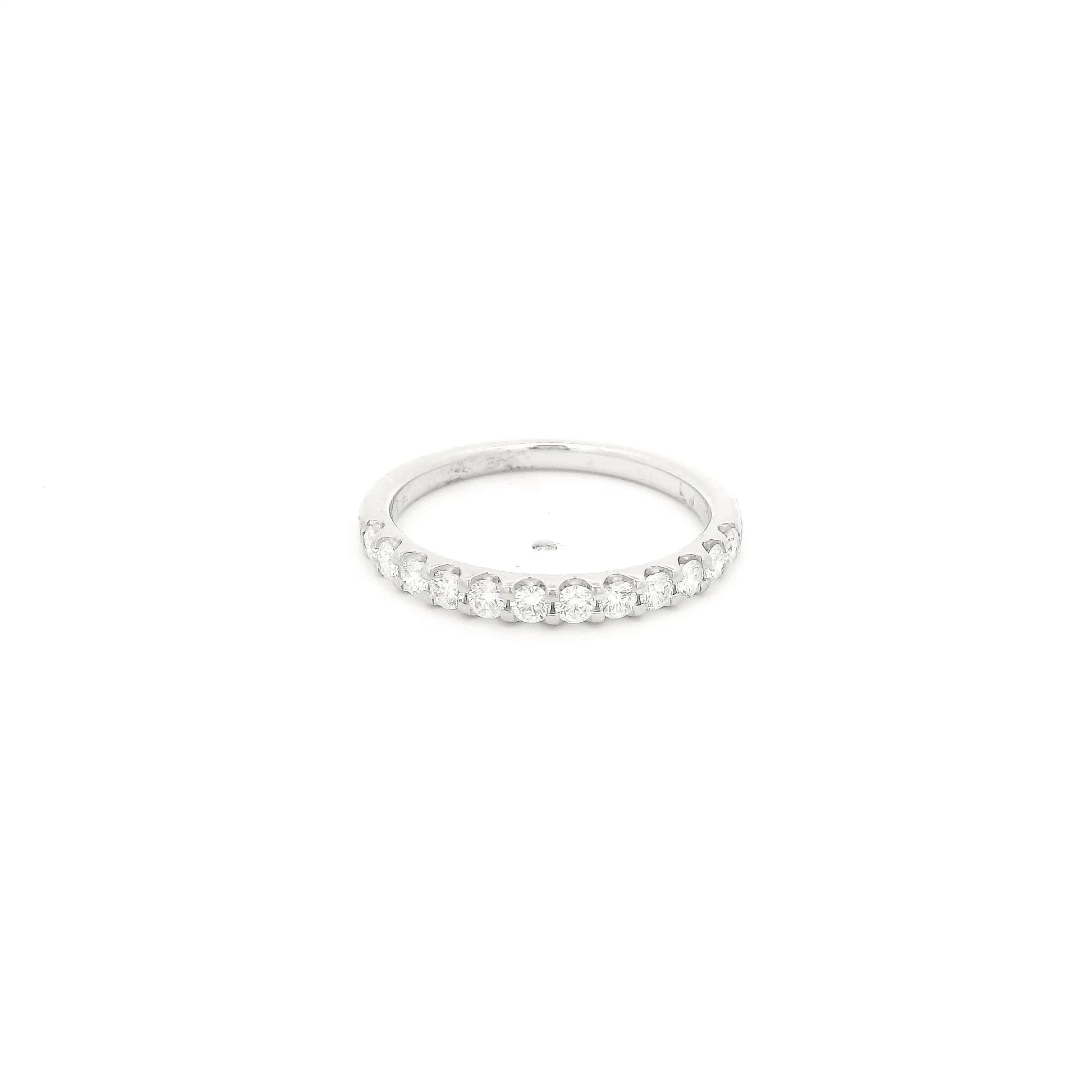 A White Gold Half Eternity Band with natural Diamonds at Forever Rox Fine Jewelry, Lake Tahoes Best Jewelry Store