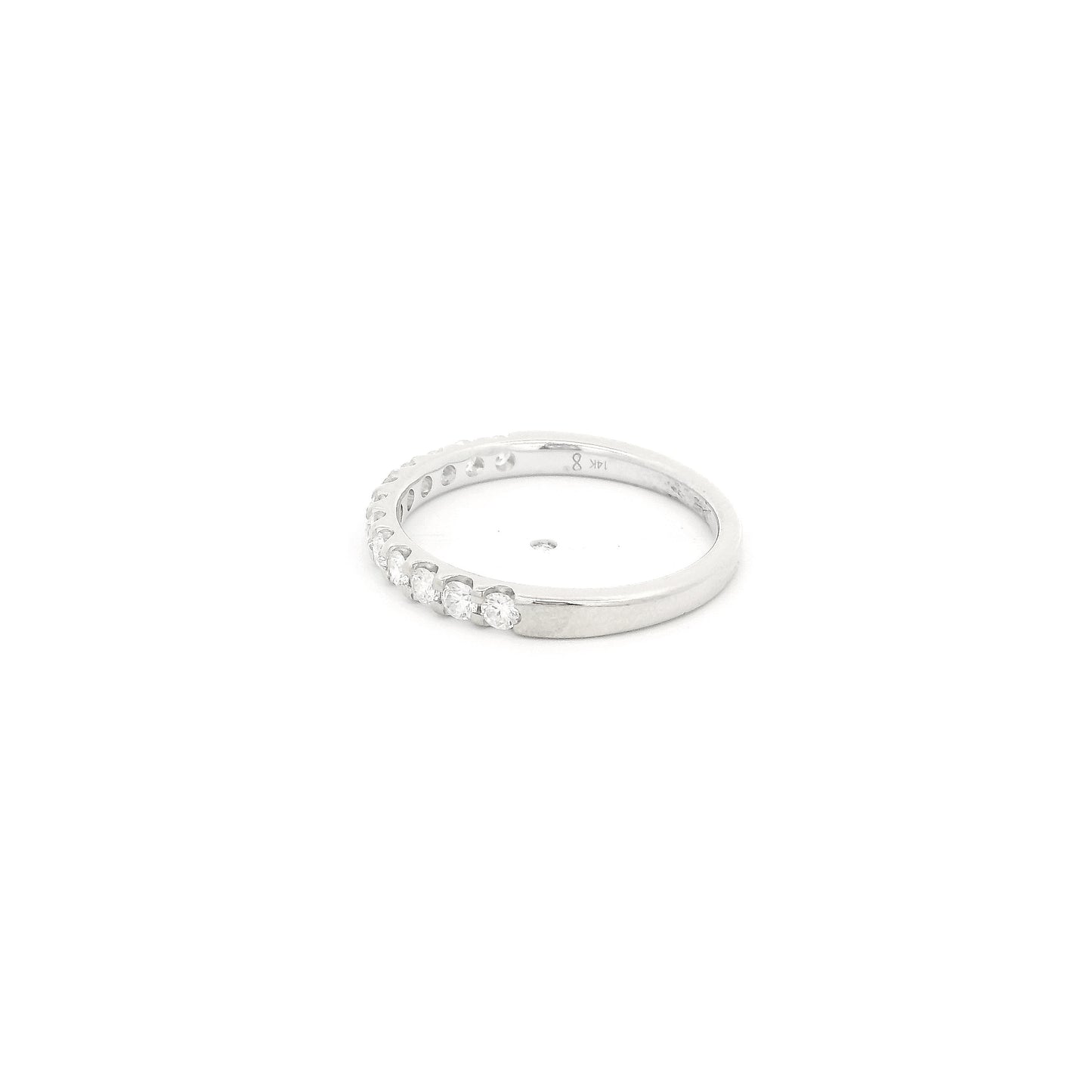 A White Gold Half Eternity Band with natural Diamonds at Forever Rox Fine Jewelry, Lake Tahoes Best Jewelry Store