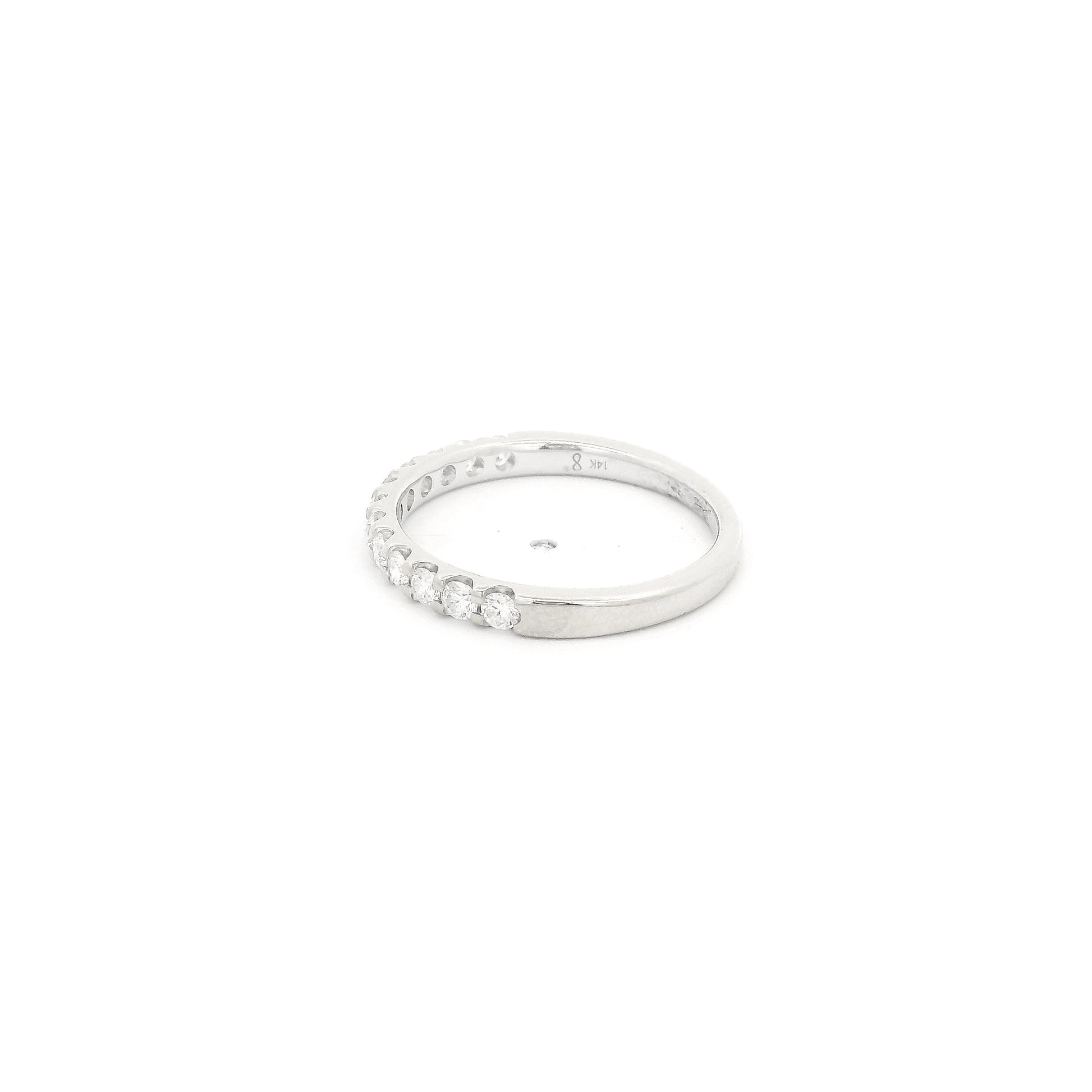 A White Gold Half Eternity Band with natural Diamonds at Forever Rox Fine Jewelry, Lake Tahoes Best Jewelry Store