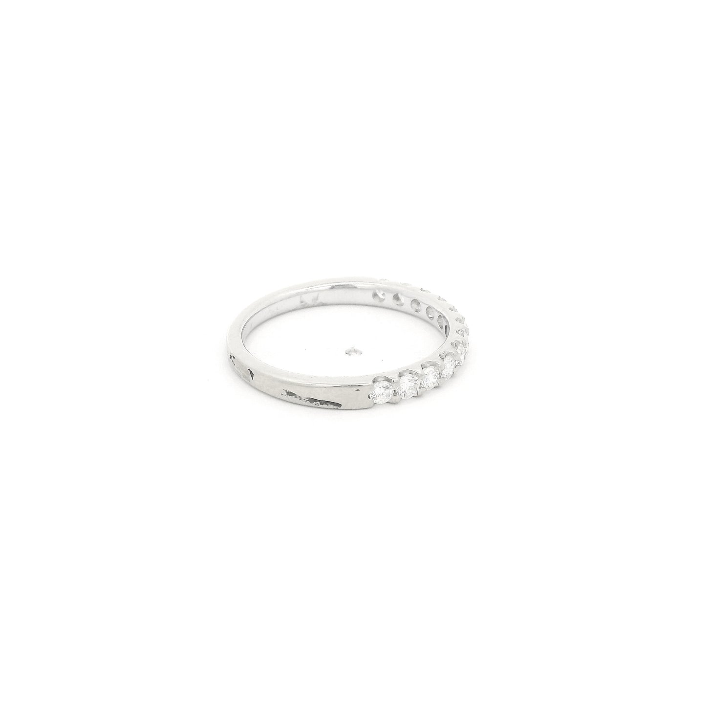 A White Gold Half Eternity Band with natural Diamonds at Forever Rox Fine Jewelry, Lake Tahoes Best Jewelry Store