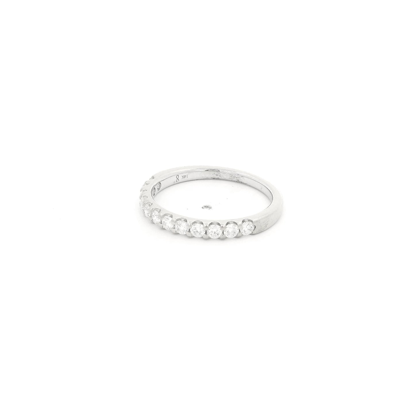 A White Gold Half Eternity Band with natural Diamonds at Forever Rox Fine Jewelry, Lake Tahoes Best Jewelry Store