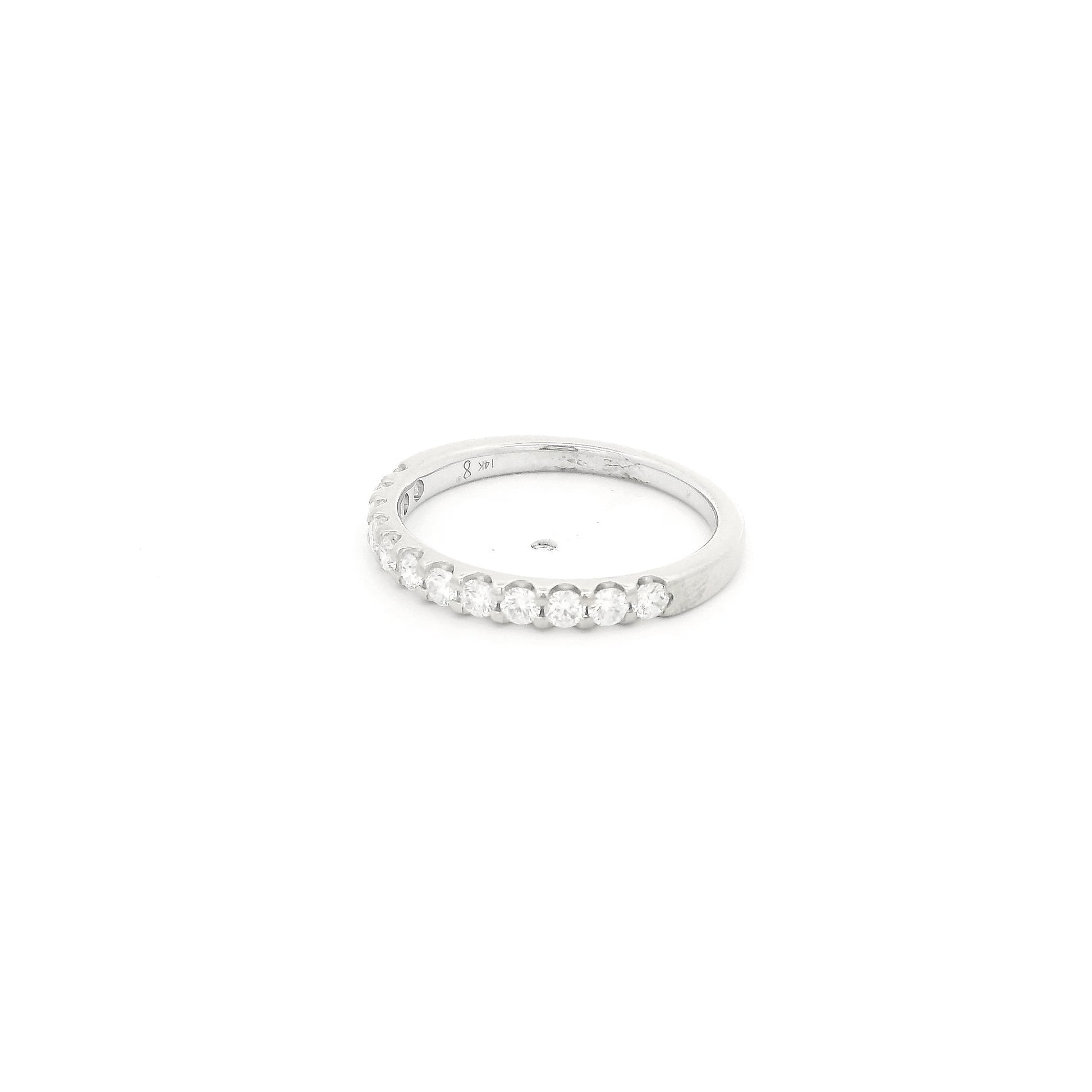 A White Gold Half Eternity Band with natural Diamonds at Forever Rox Fine Jewelry, Lake Tahoes Best Jewelry Store