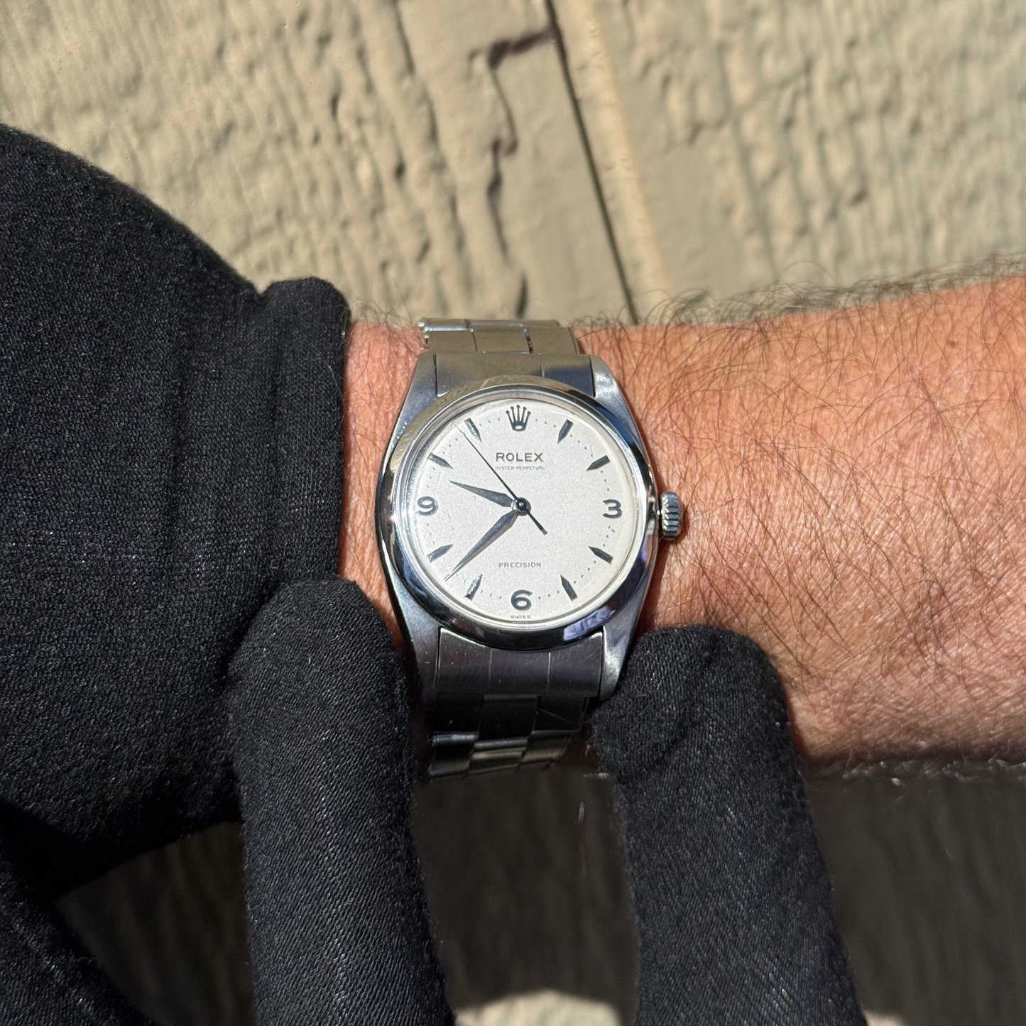 1953 Rolex Oyster Perpetual Ref. 6298 “Pre-Explorer” 36mm Stainless Steel Bubbleback w/ Original Rivet Oyster Bracelet Original 3,6,9 Dial.