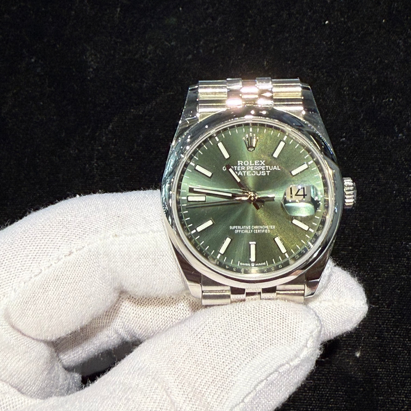 Stainless Steel Rolex Datejust 36 Mint Dial Jubilee 126200