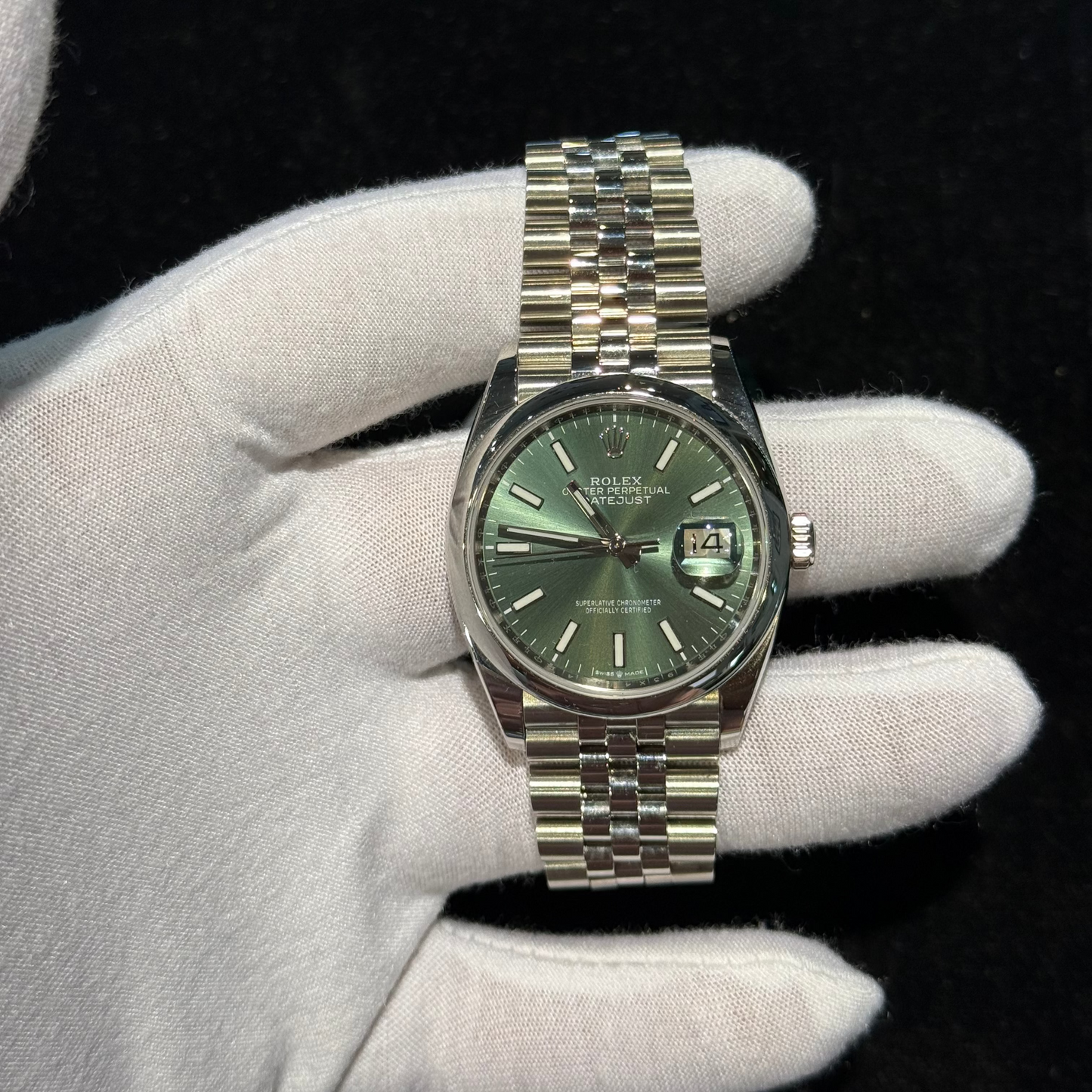 Stainless Steel Rolex Datejust 36 Mint Dial Jubilee 126200