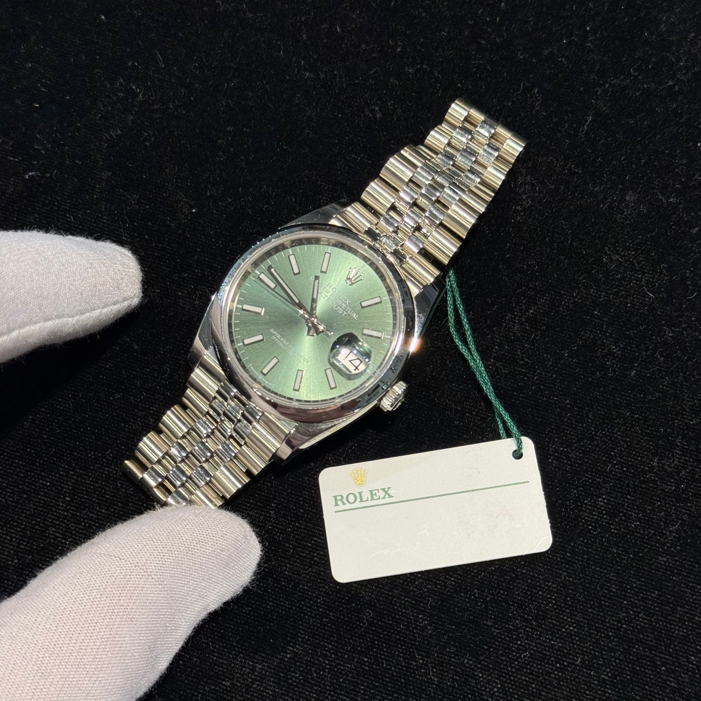 Stainless Steel Rolex Datejust 36 Mint Dial Jubilee 126200