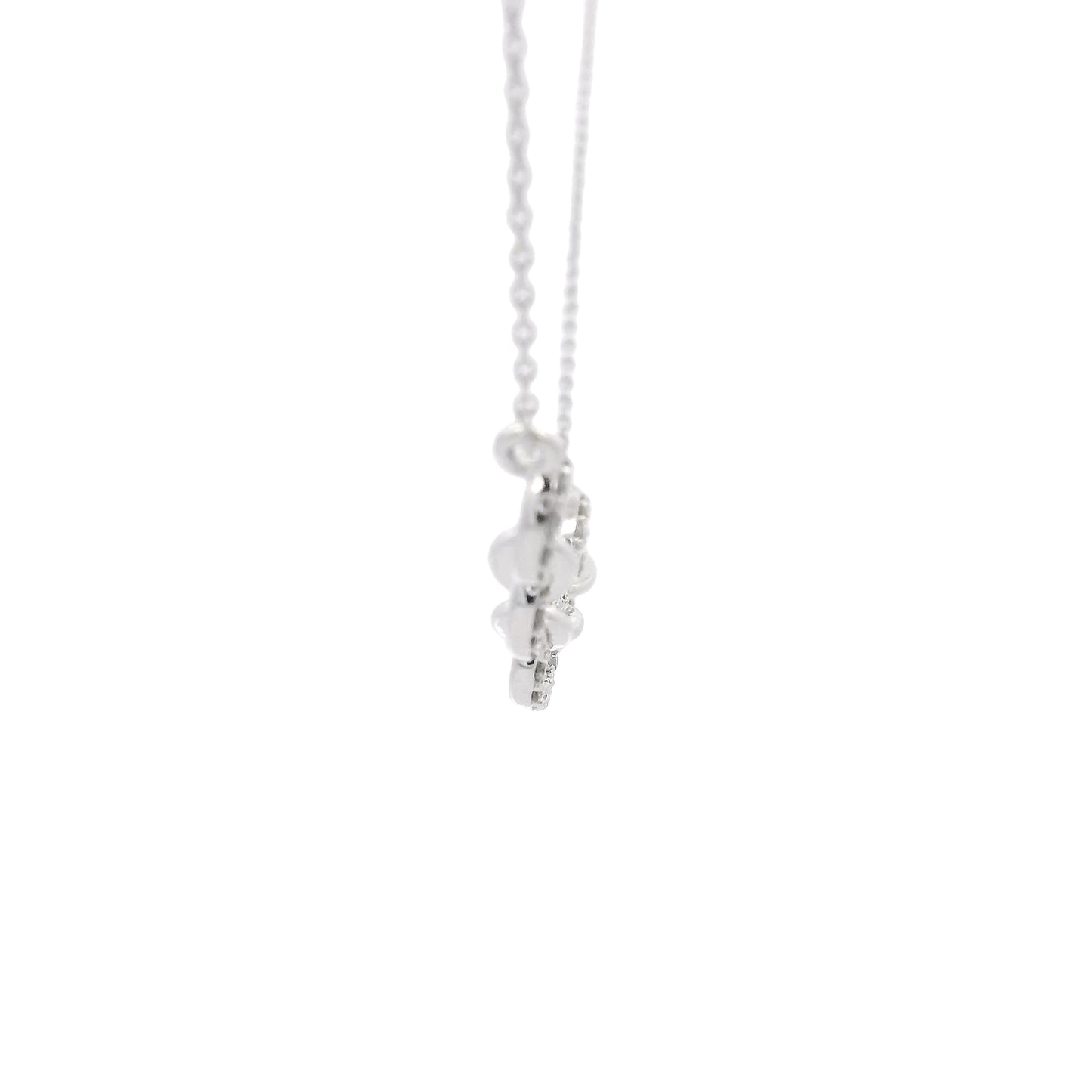 Silver Link Diamond Pendant