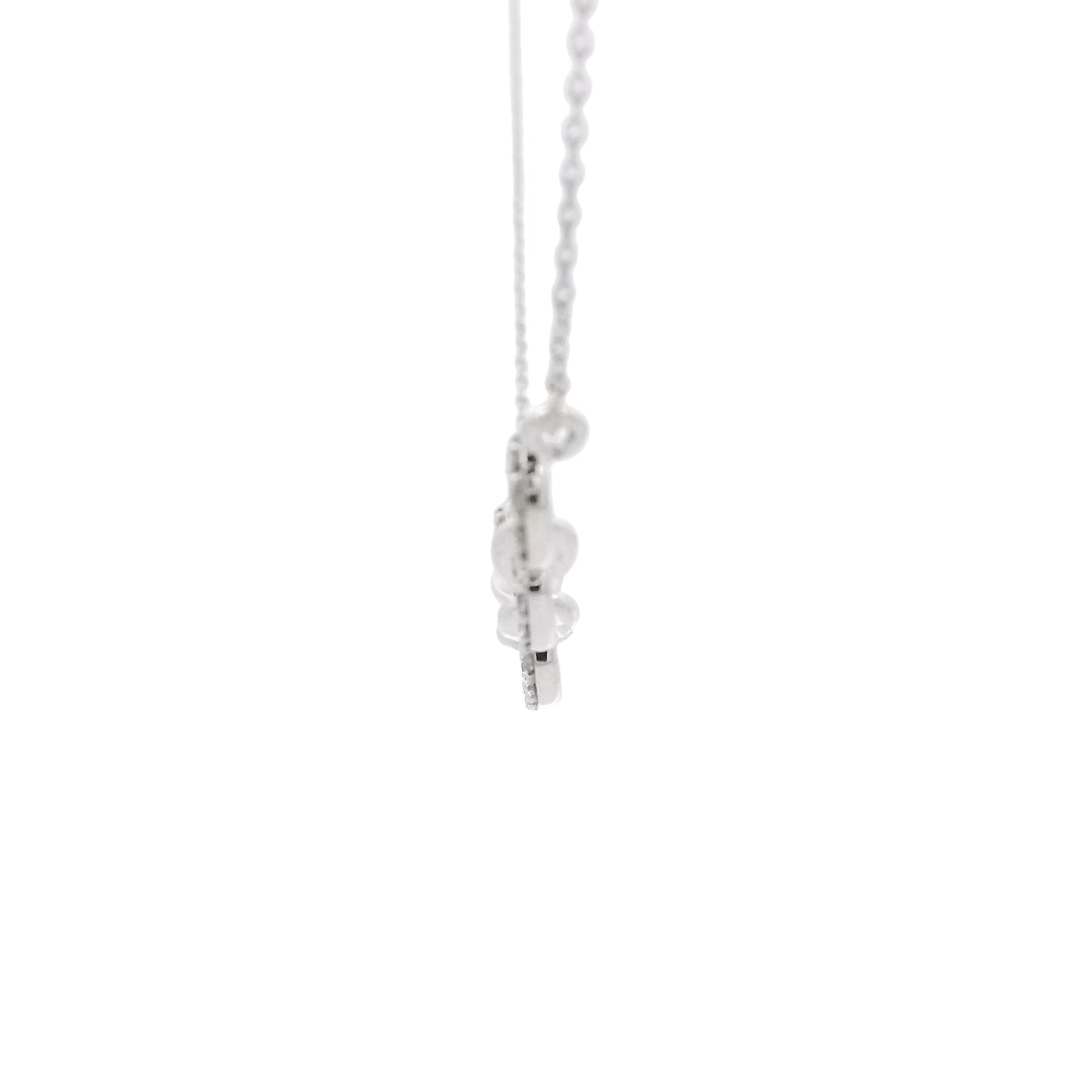 Silver Link Diamond Pendant