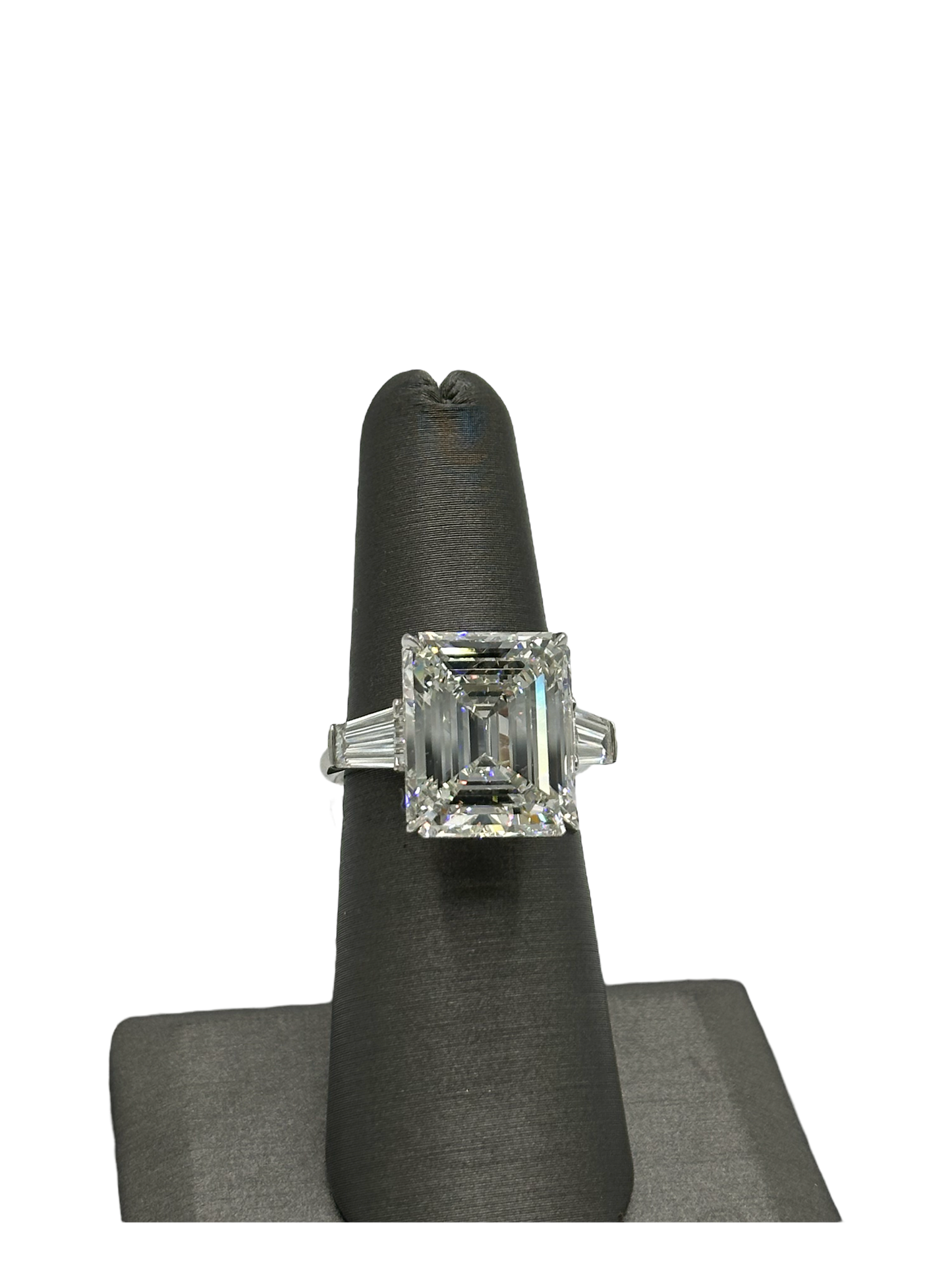 Custom 11.4ct Emerald Cut Diamond Ring